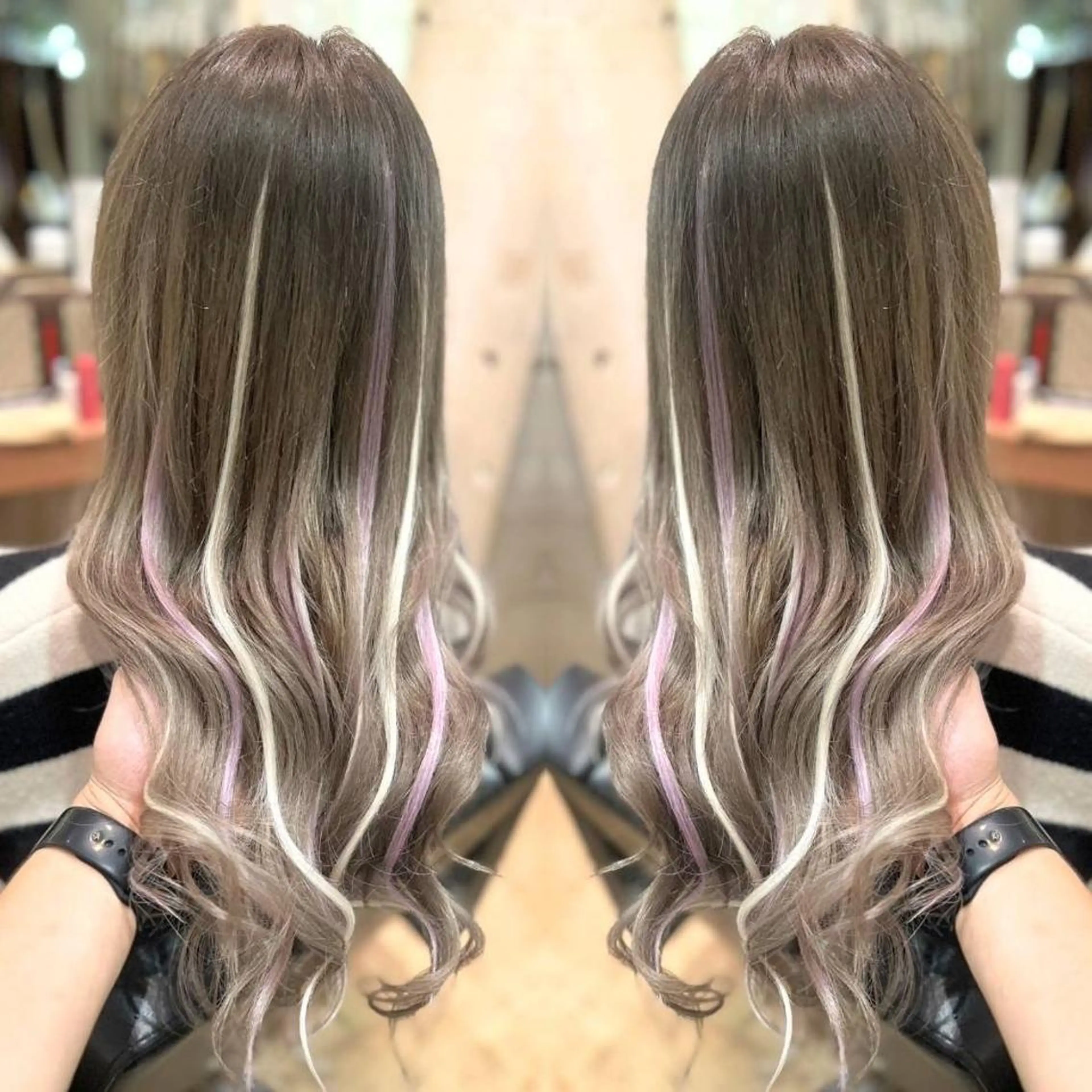 ロング ヘアアレンジ カラー メンズ 韓国ヘアならお任せ♡ 馴染ませ達人👸yuのヘアスタイル