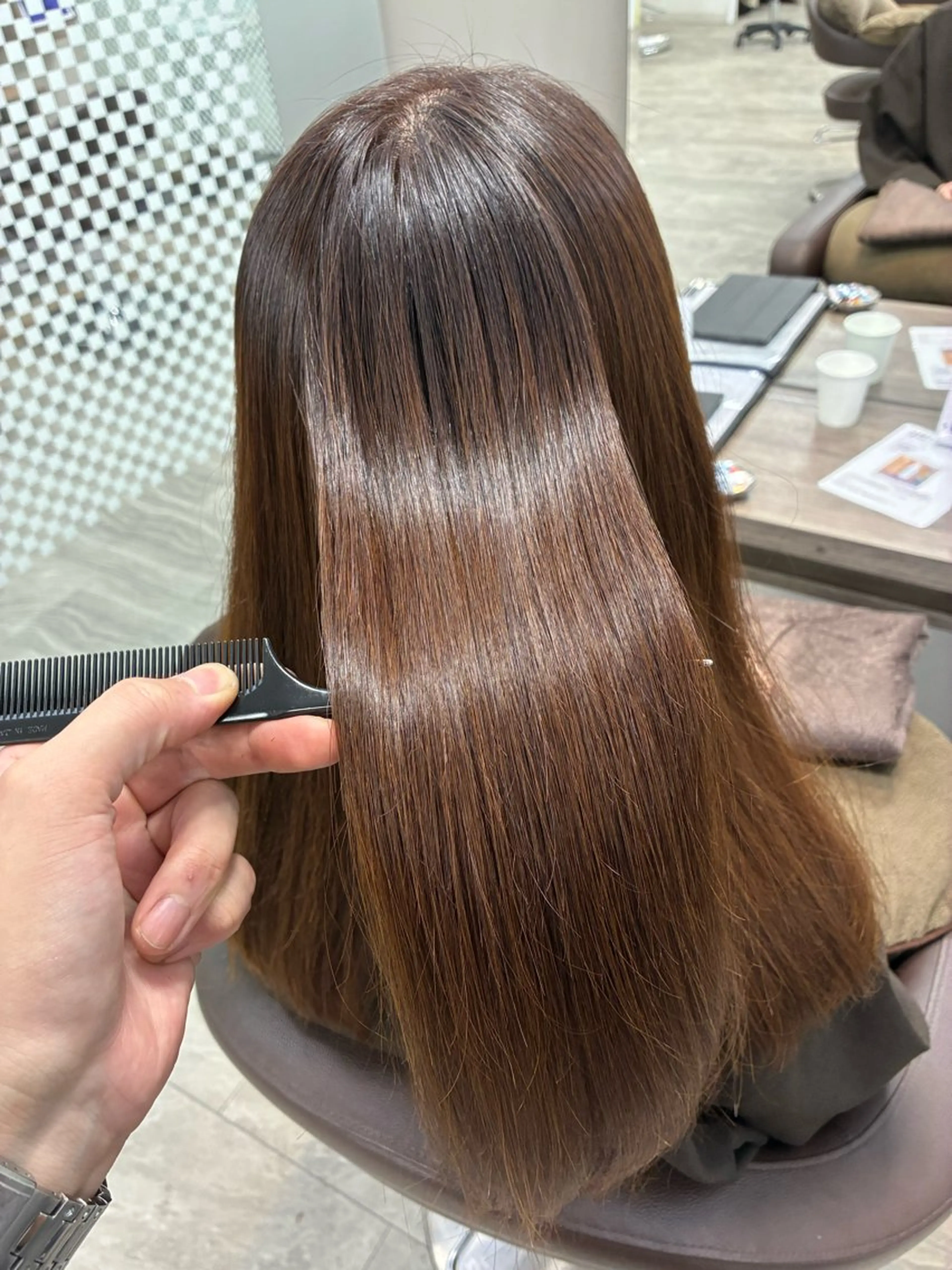 『新学期お祝い40%off‼️』✨質感最高級✨ カット+髪質改善ストレートの写真