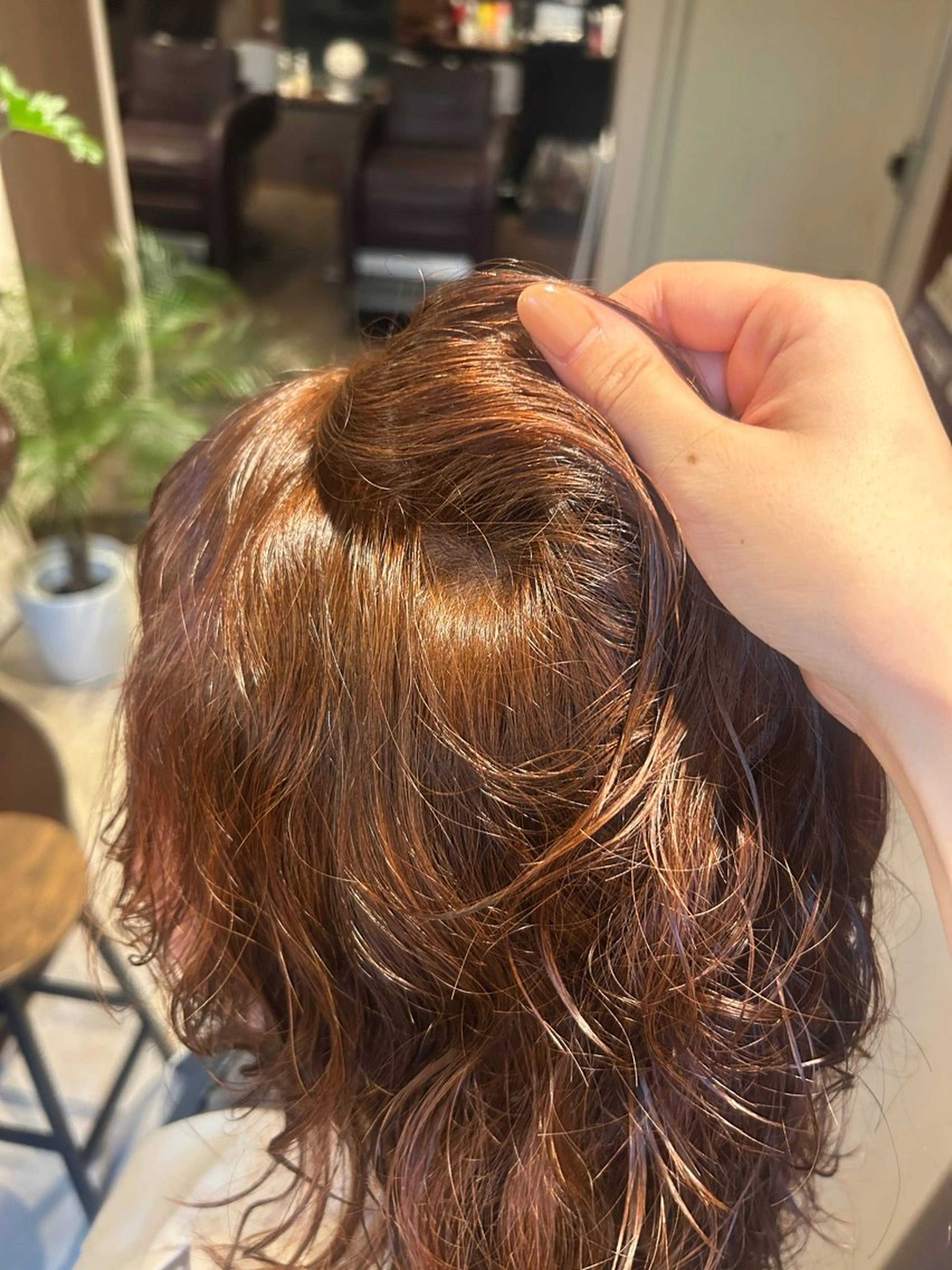 カラー ブラウンカラー オレンジ オレンジブラウン ヘアカラー 深尾 萌花のヘアスタイル