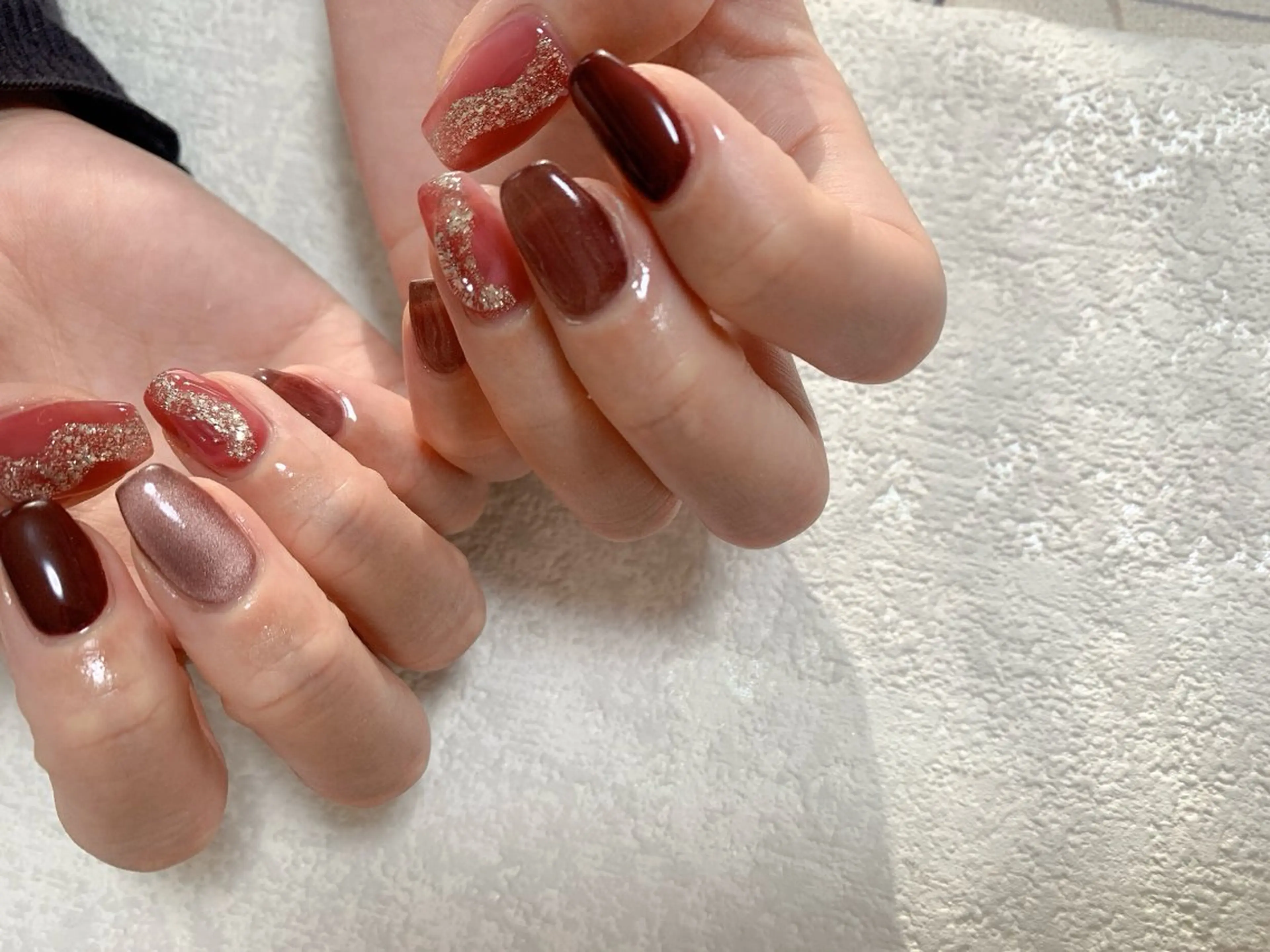 ネイル ジェルネイル キラキラネイル 韓国ネイル メンズネイル ワンカラーネイル kiki nail たまプラーザのネイルデザイン