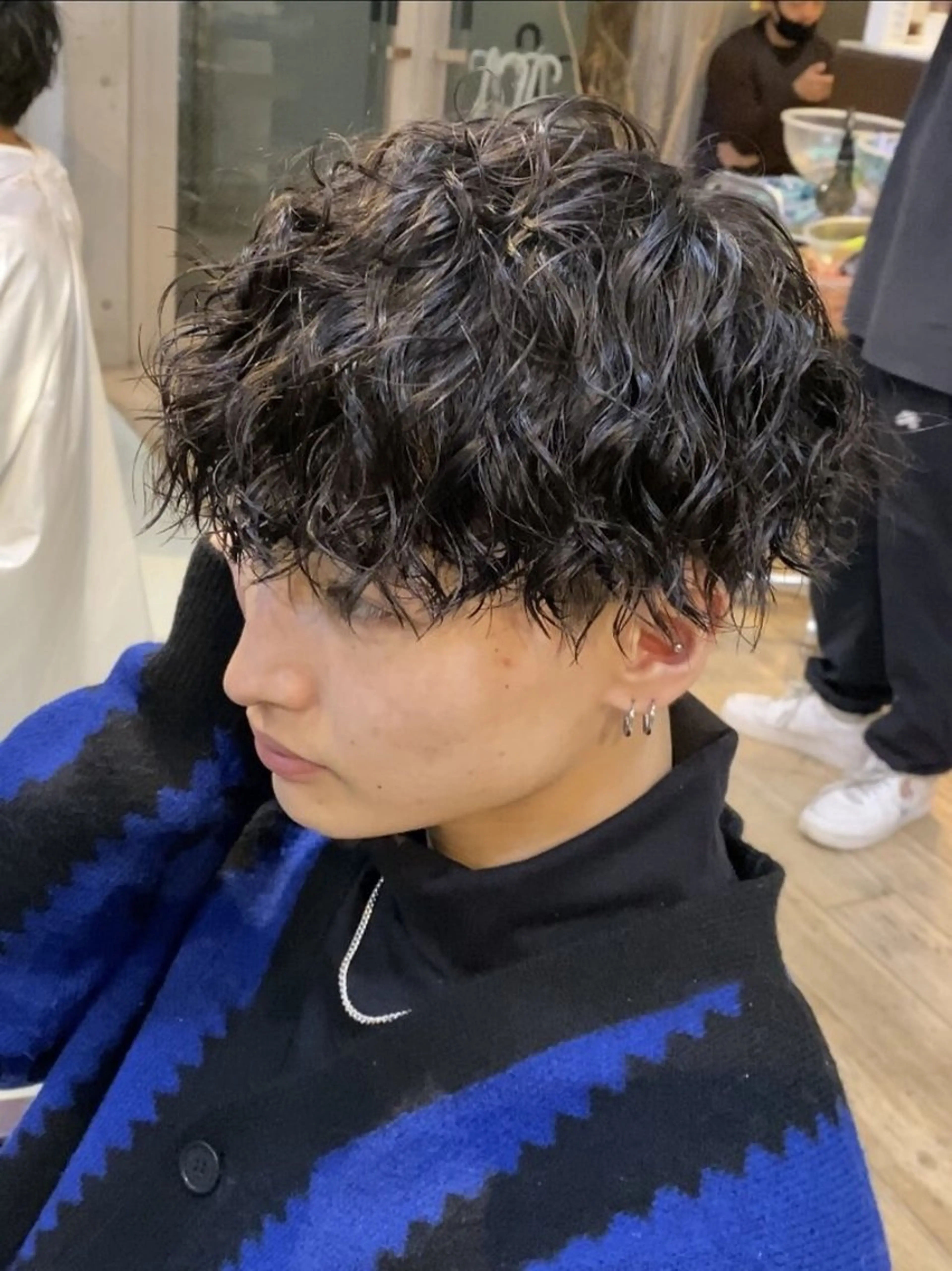 ショート パーマ ツイスパ特化 メンズサロンのヘアスタイル