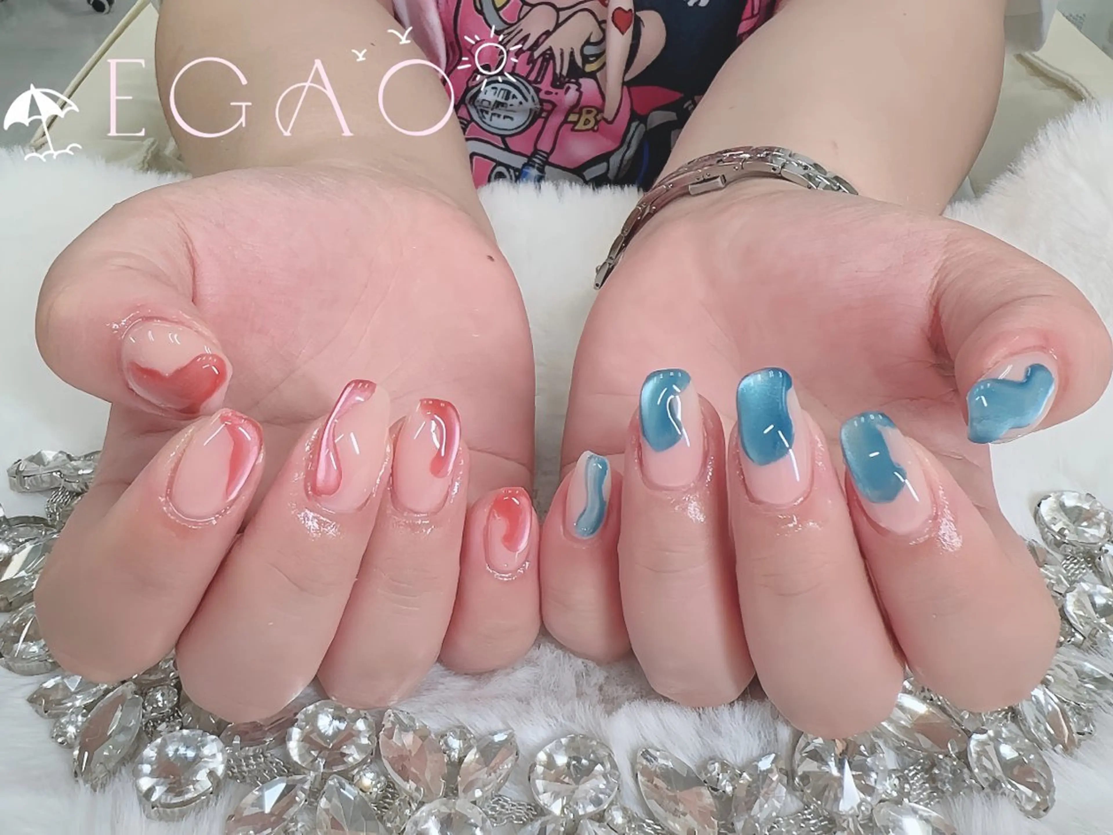 ネイル アートネイル フットネイル フレンチネイル ジェルネイル グラデーション ハンドネイル Egao Nail錦糸町店のネイルデザイン