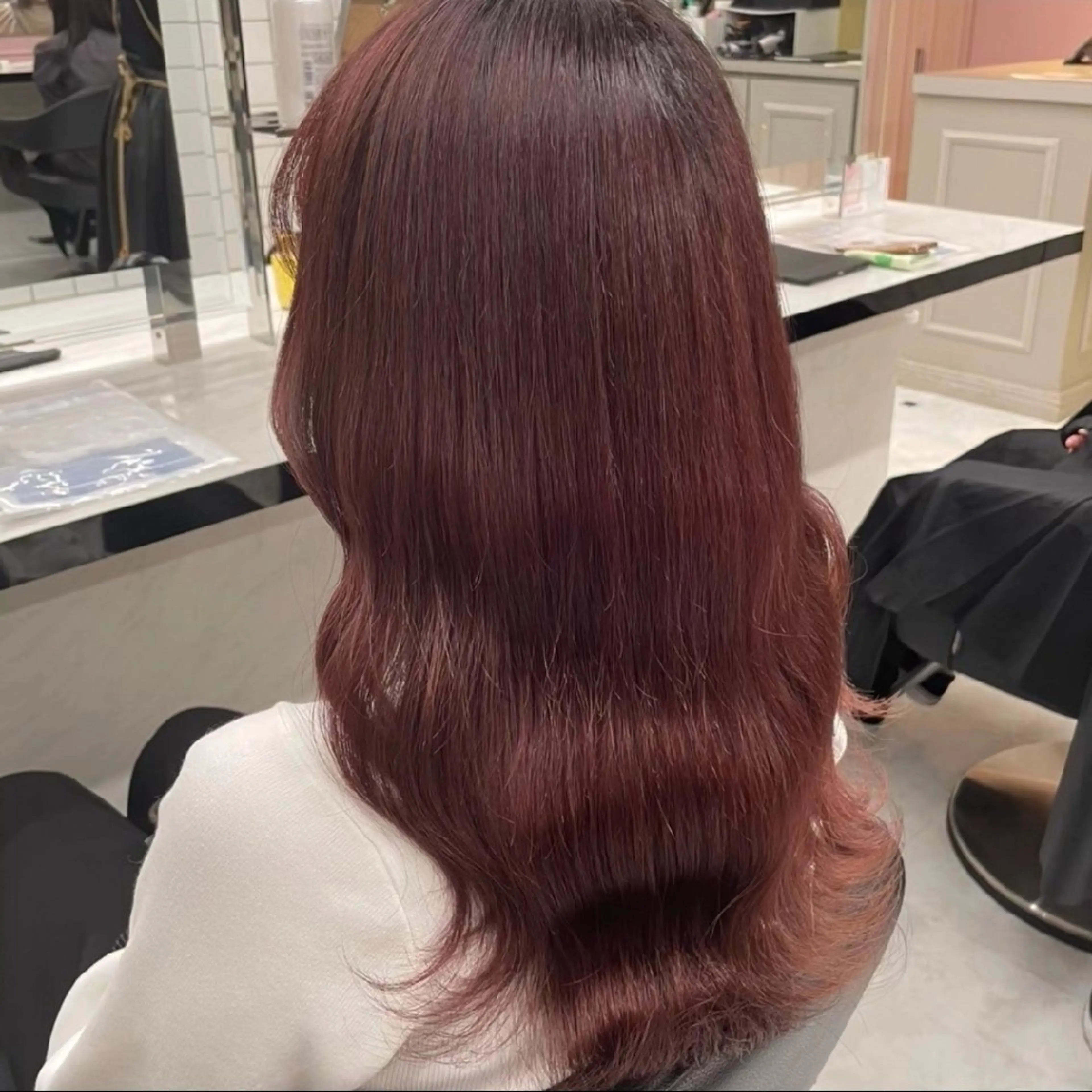 ロング カラー ヘアアレンジ ブラウンカラー 透明感カラー オレンジ ピンクカラー ロング 銀座/ショート/ メンズ/HINOKIのヘアスタイル