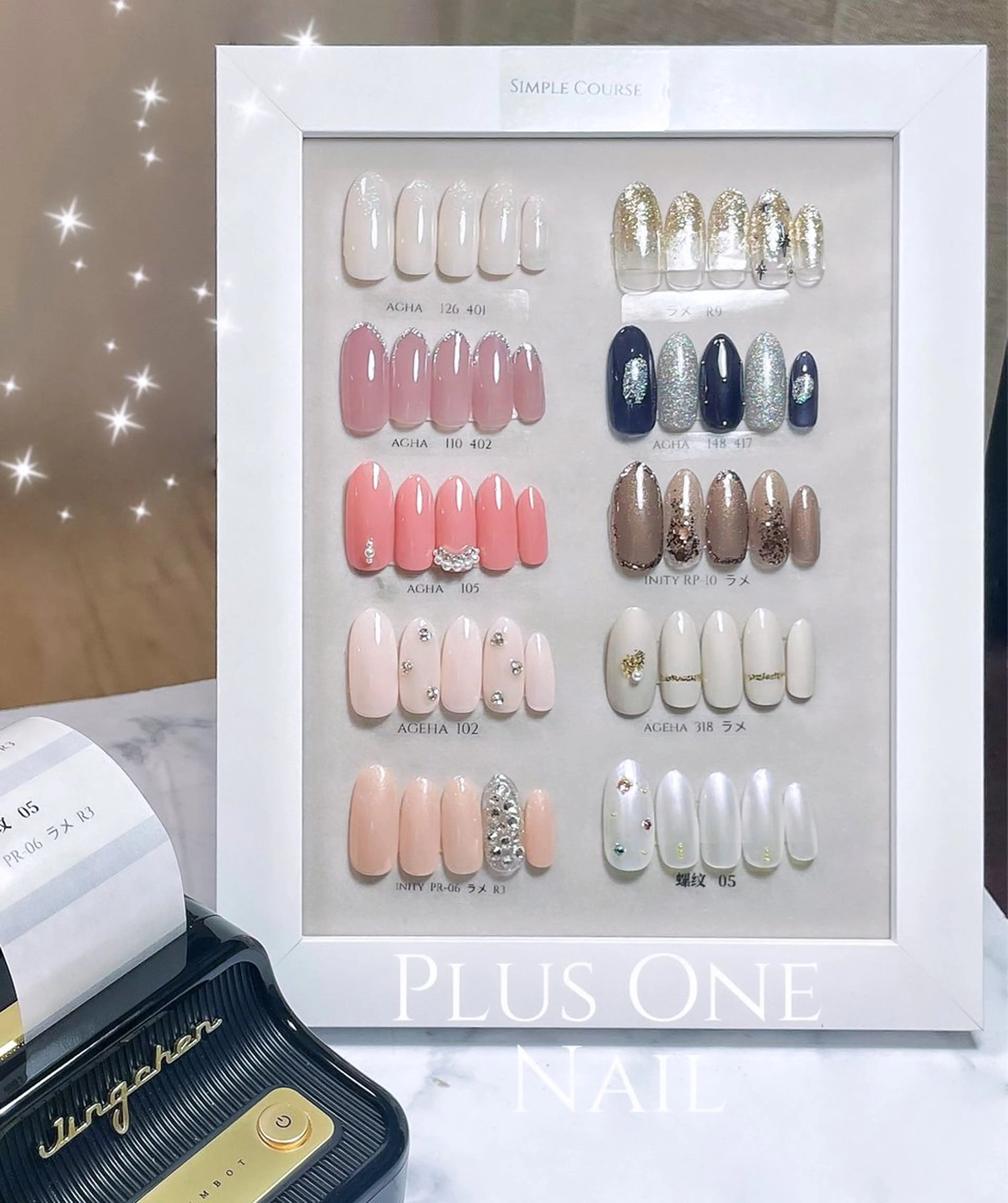ネイル シンプルネイル ハンドネイル Plus  One _AZUSAのネイルデザイン