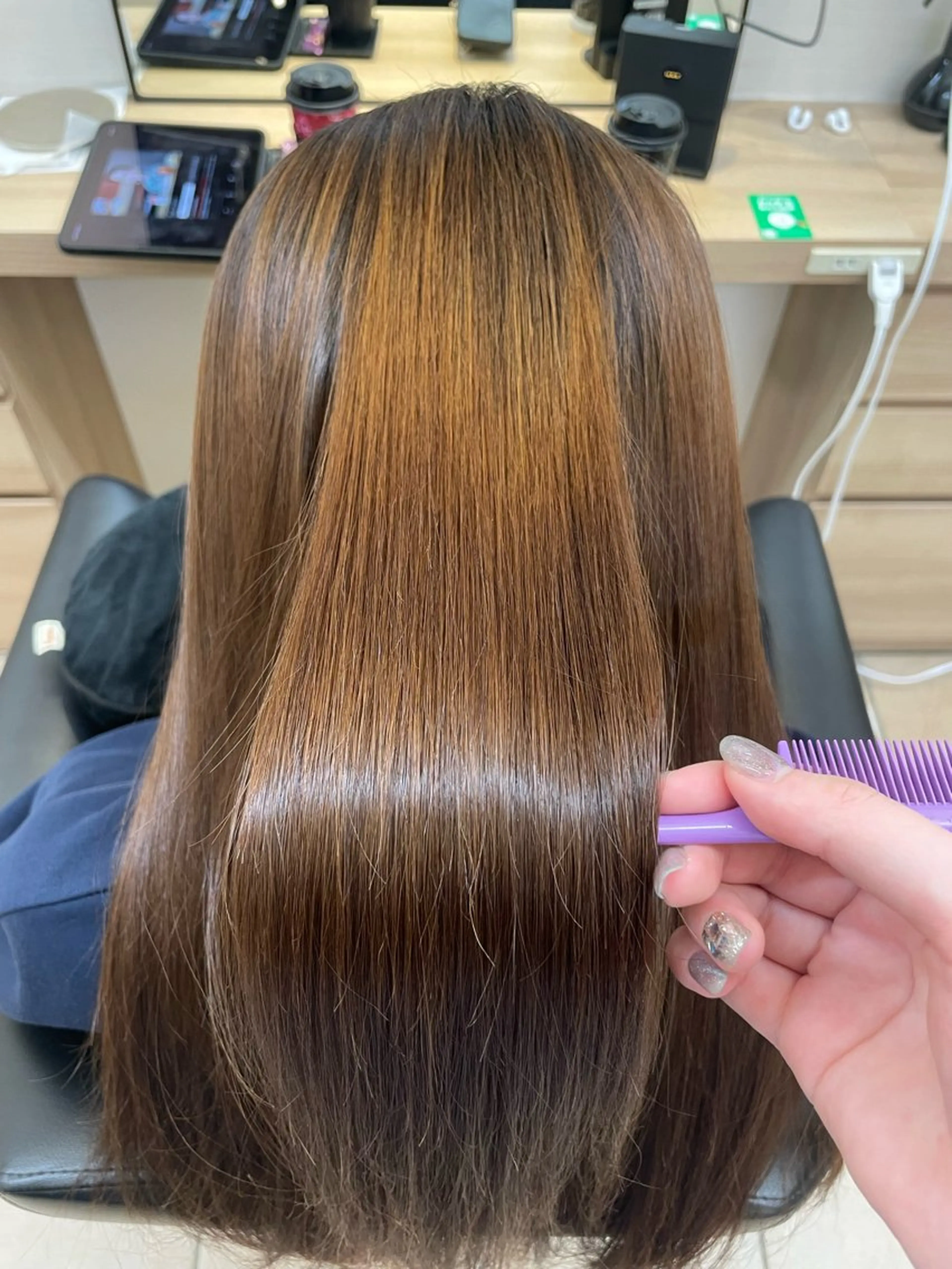 ロング 縮毛矯正 ❄️ゆき ❄️のヘアスタイル