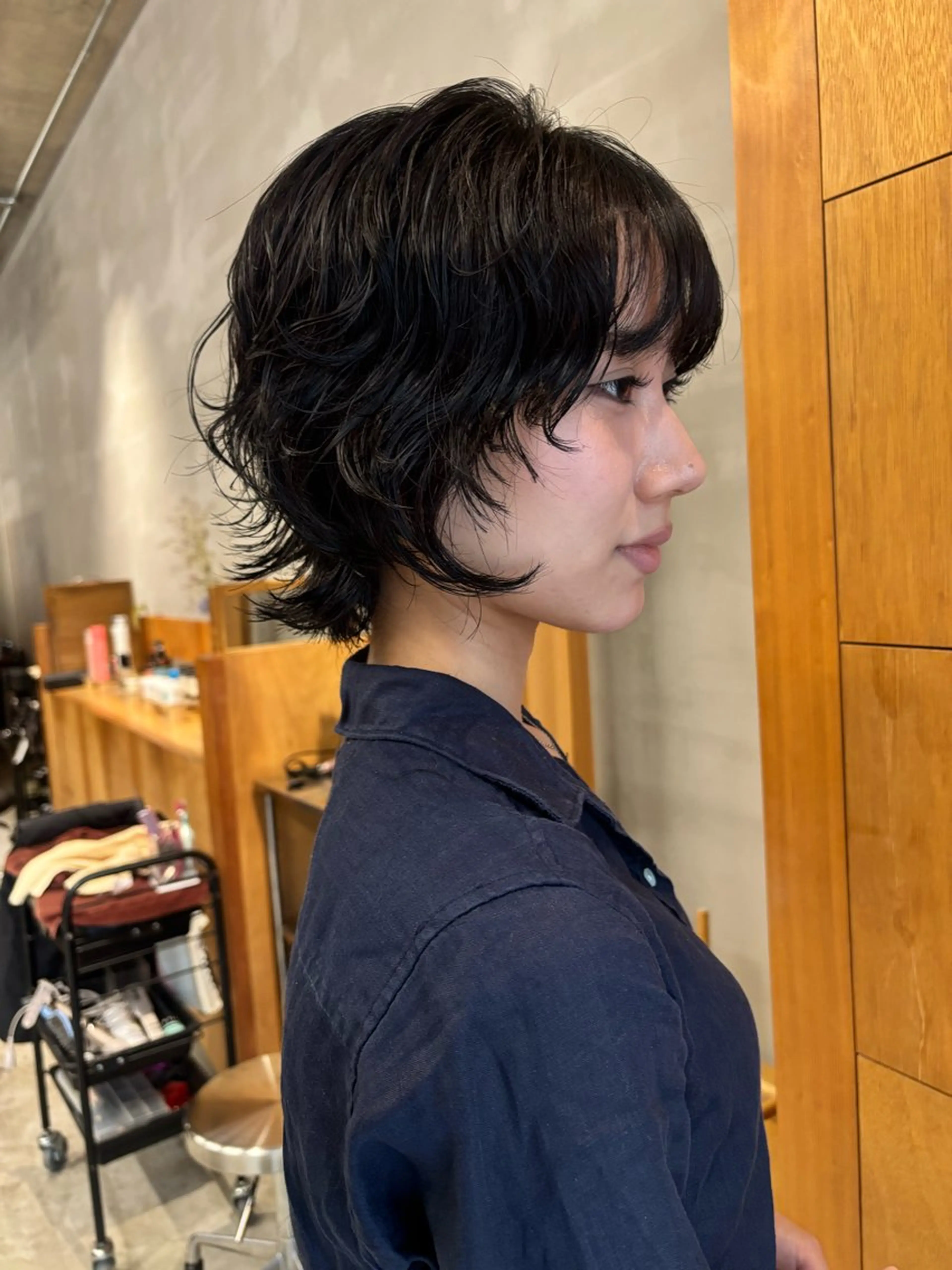ショート パーマ カット パーマ トリートメント wewe: momoeのヘアスタイル