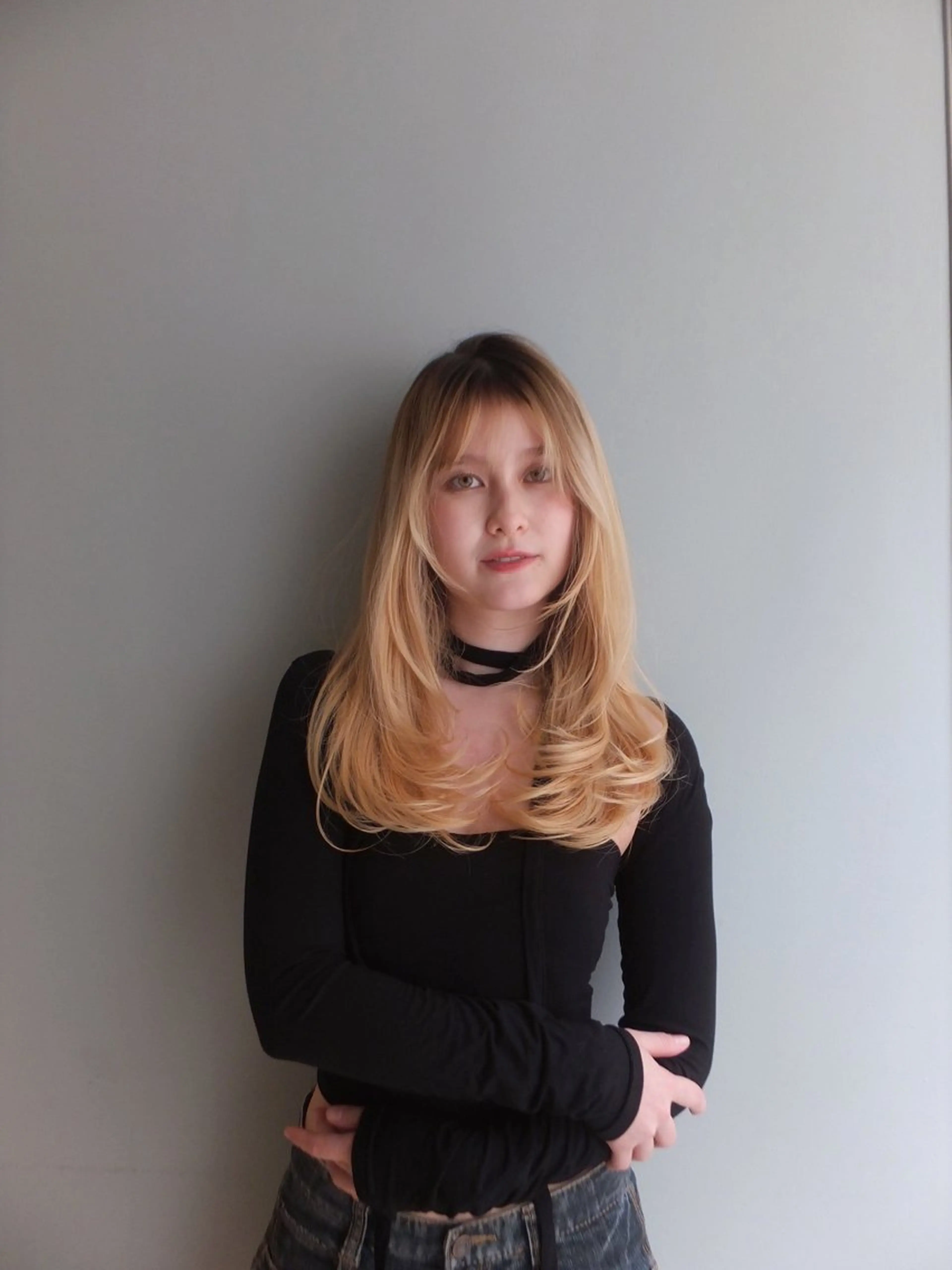 ロング レイヤーカット 梅田酸性縮毛矯正/ 韓国ヘア/ユナ🩰のヘアスタイル