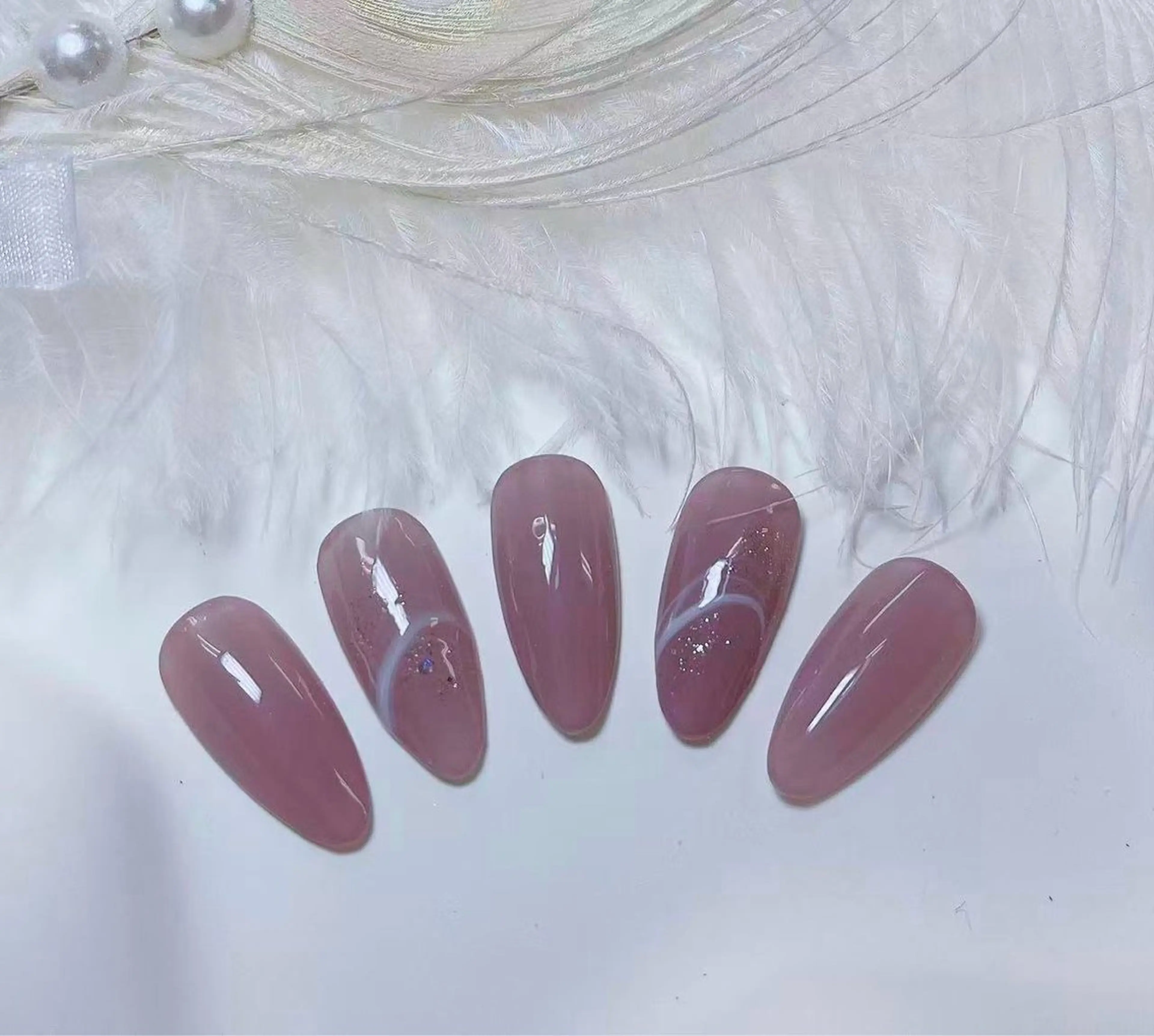 ネイル チークネイル フレンチネイル グラデーション キラキラネイル 韓国ネイル ハンドネイル DUO   MI nail salonのネイルデザイン