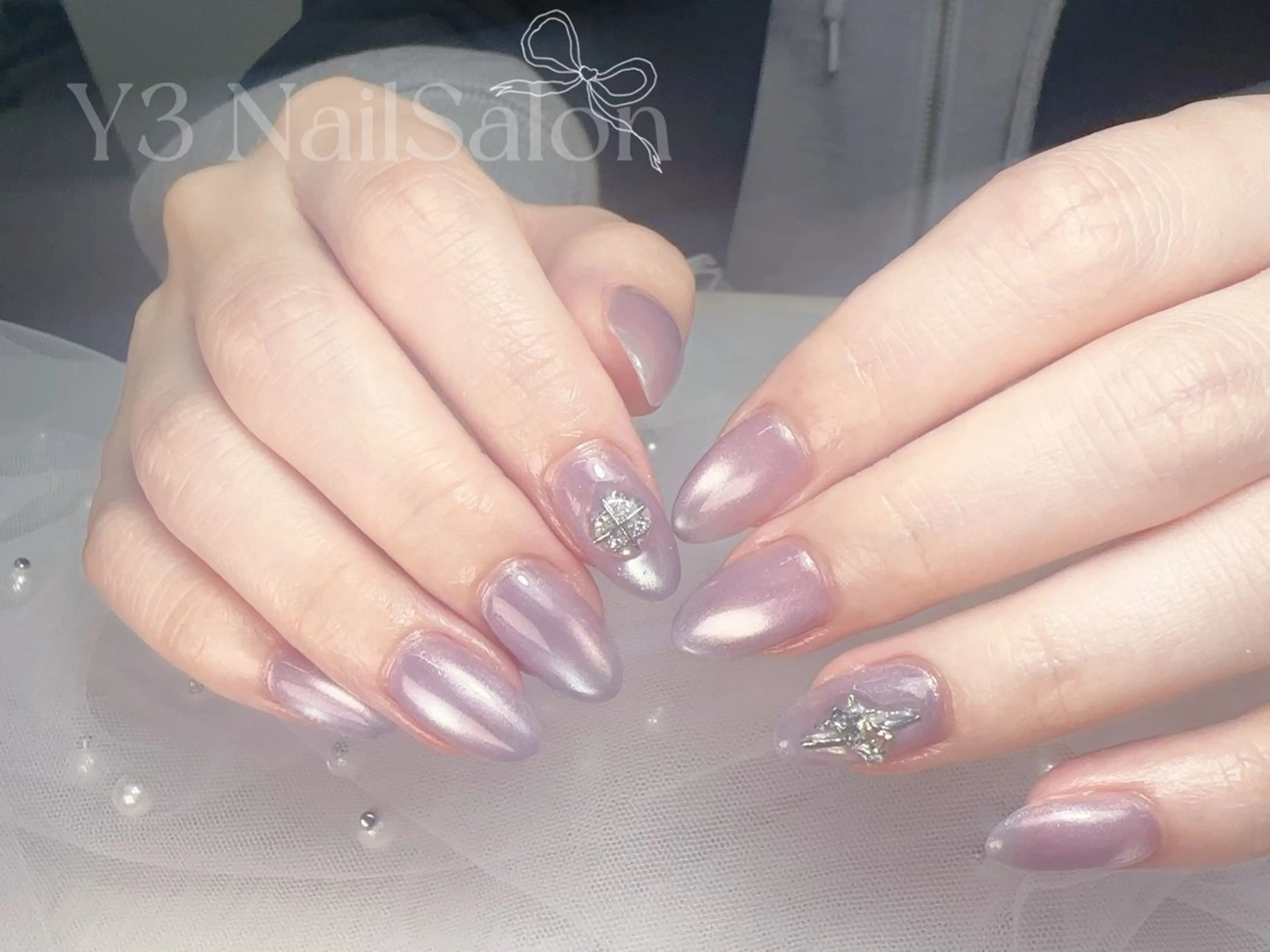 ネイル マグネットネイル マグネットワンカラー ワンカラーネイル シンプルネイル ハンドネイル Y3 NailSalonのネイルデザイン