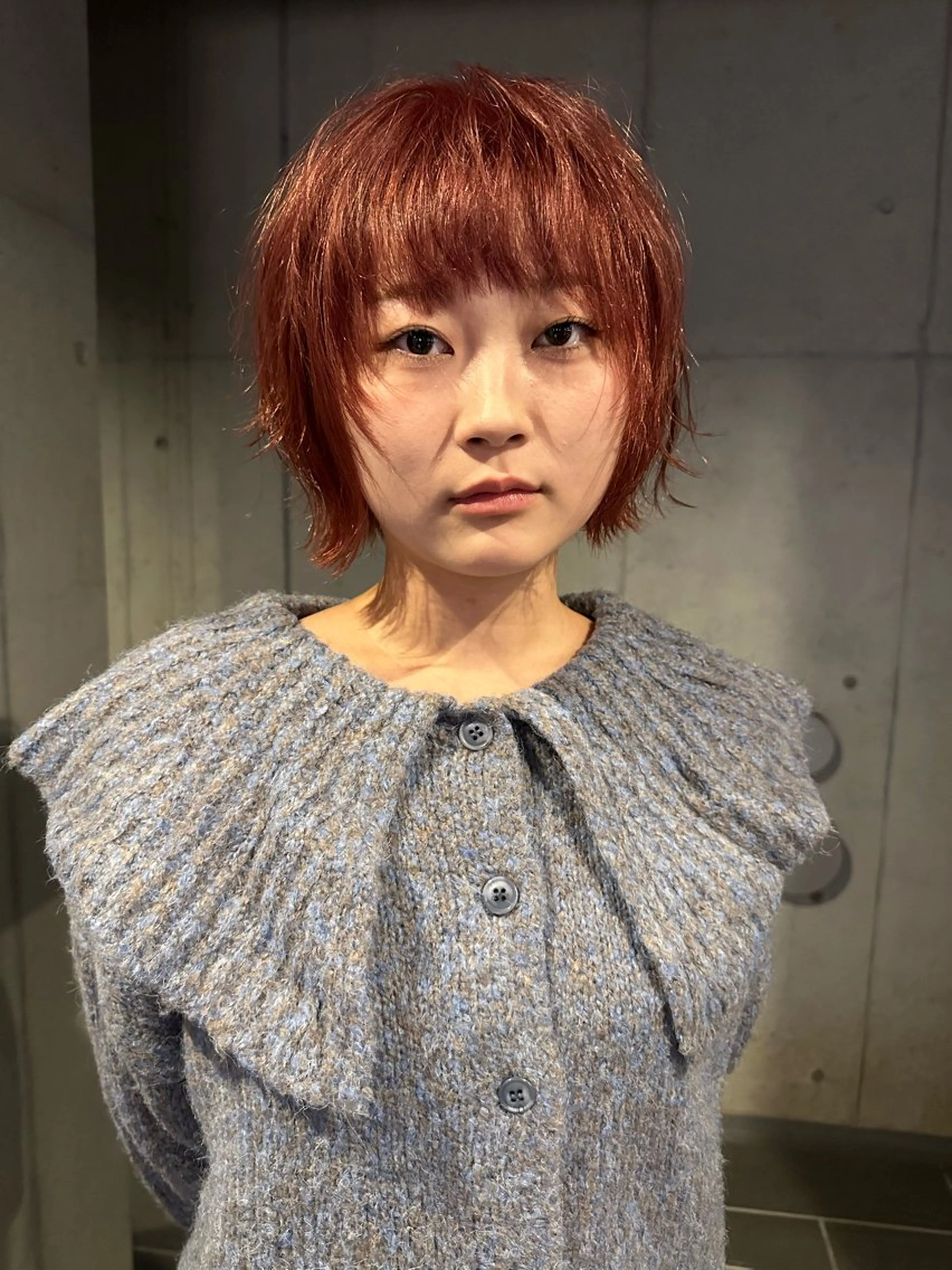 ショート カラー 顔まわりレイヤー ハッシュカット レイヤーカット ウルフカット カット ヘアカラー 似合わせウルフ/ レイヤー/山本祐輔のヘアスタイル