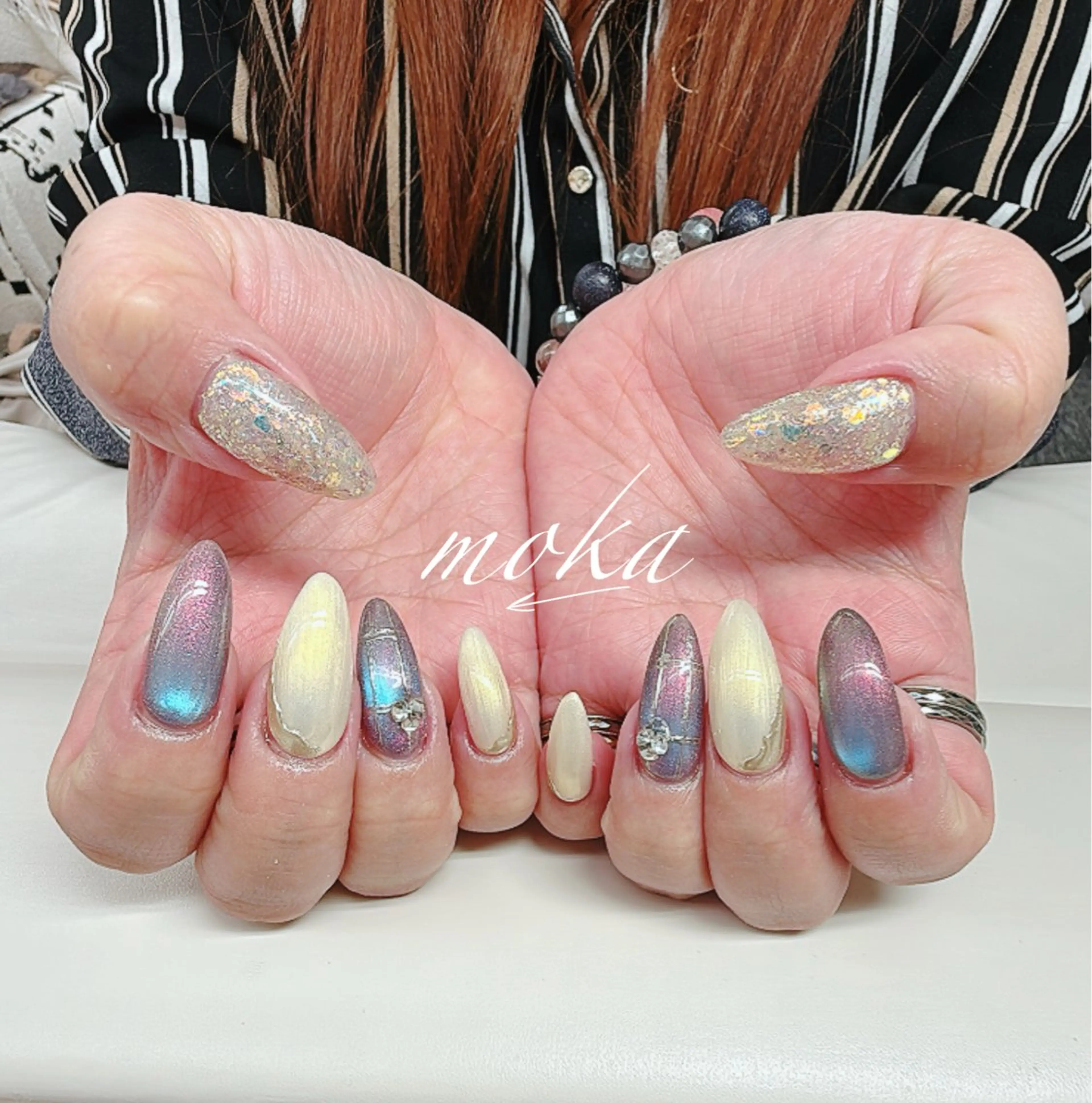 ネイル ハンドネイル ハンドケア 胡蝶蘭レディースサロ ンNailMOKAのネイルデザイン