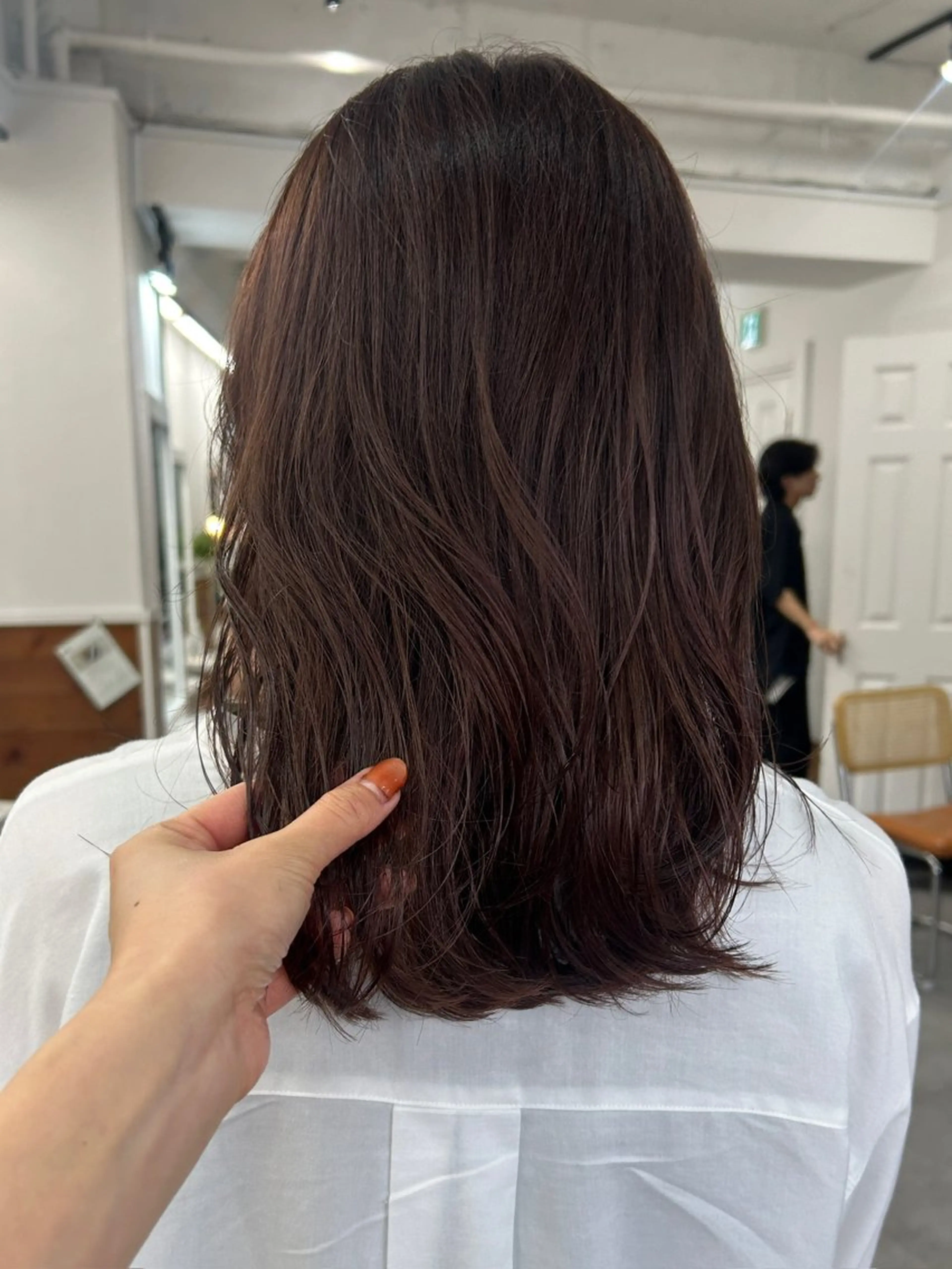 ミディアム カラー カット ヘアカラー トリートメント レイヤーボブ/ 艶カラー/サナ🌼のヘアスタイル