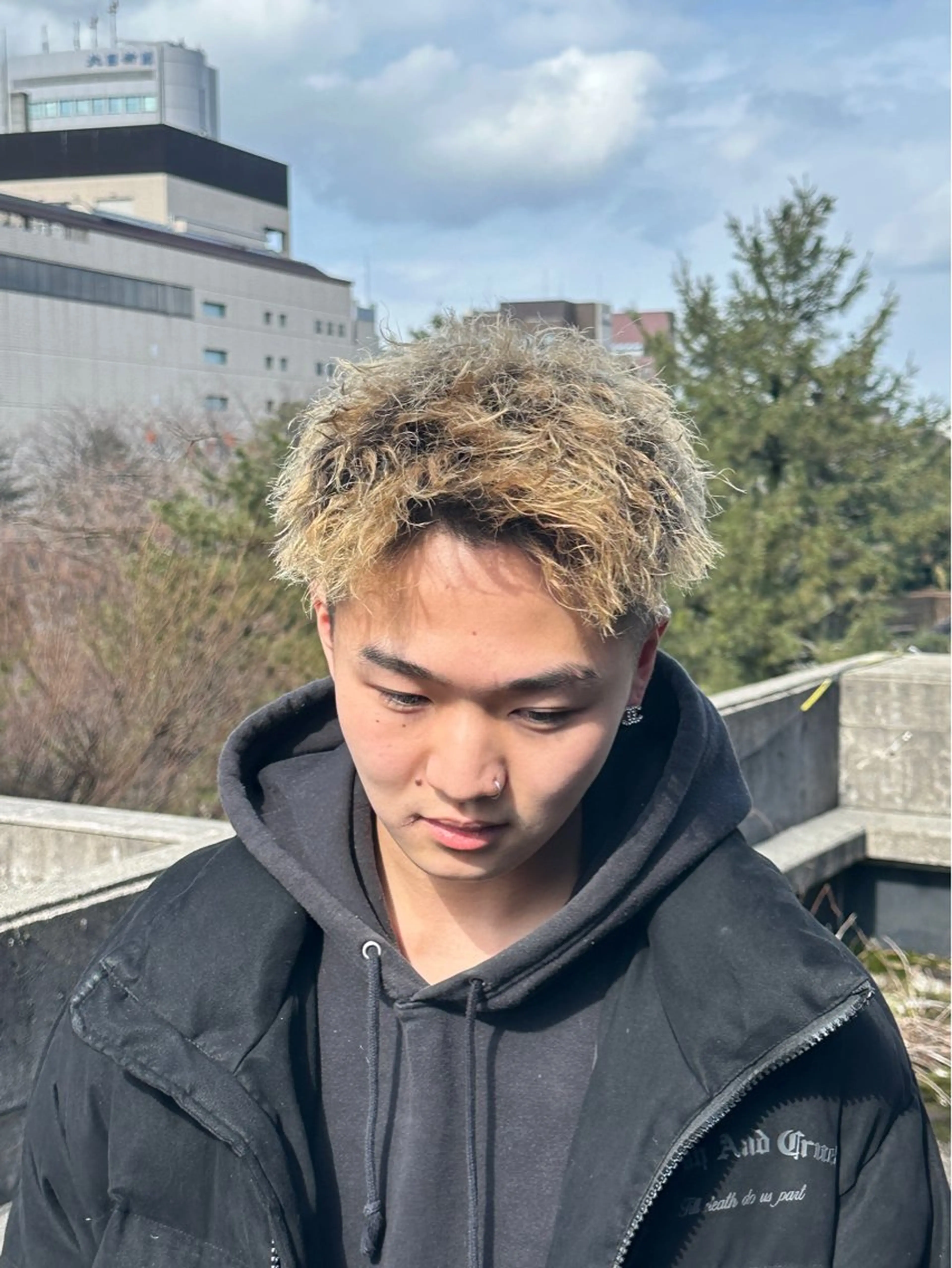 ショート パーマ ツイストパーマ 金沢メンズサロン anciel金山慎吾のヘアスタイル