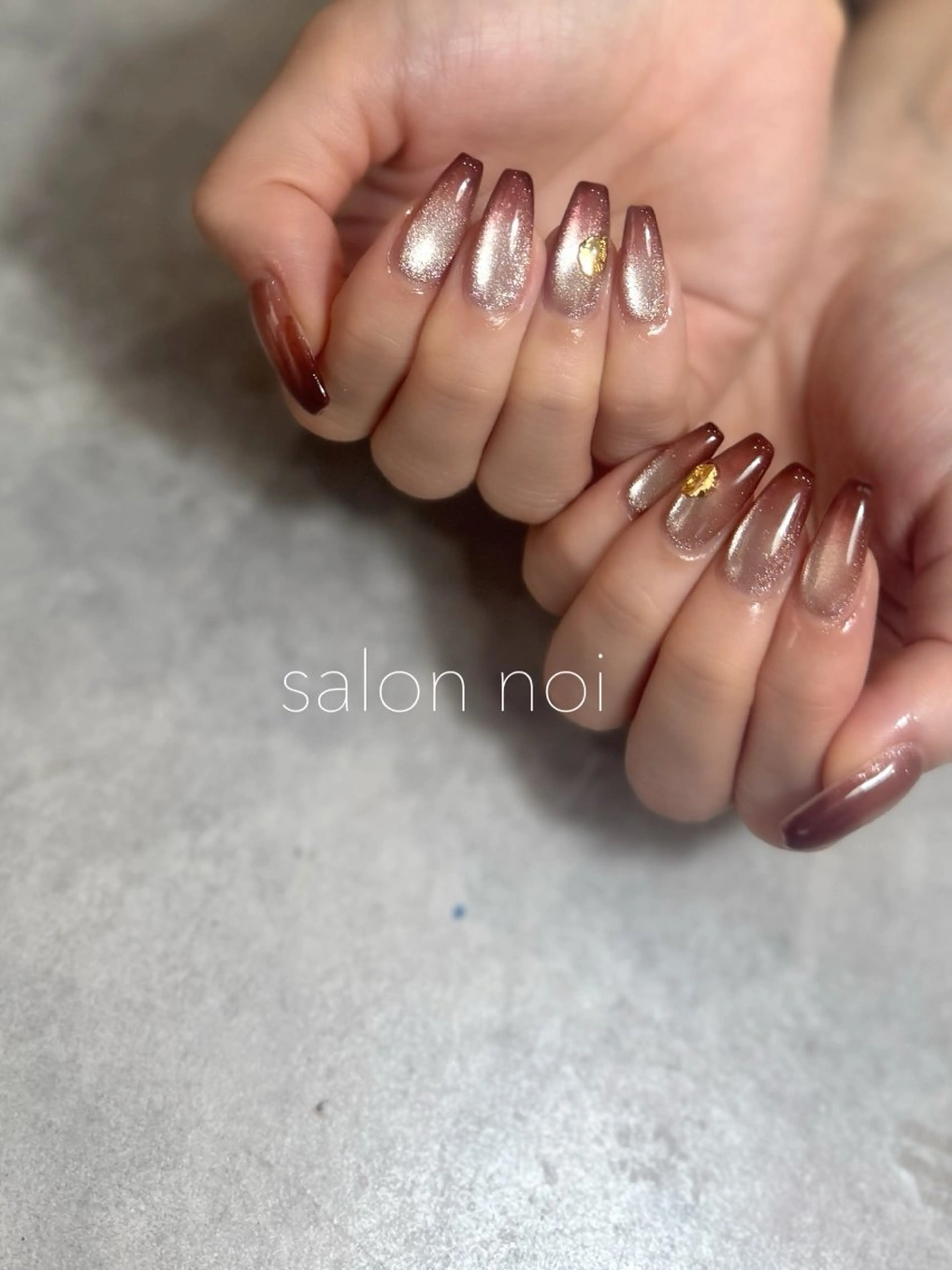 ネイル グラデーション マグネットネイル ハンドネイル salon noiのネイルデザイン
