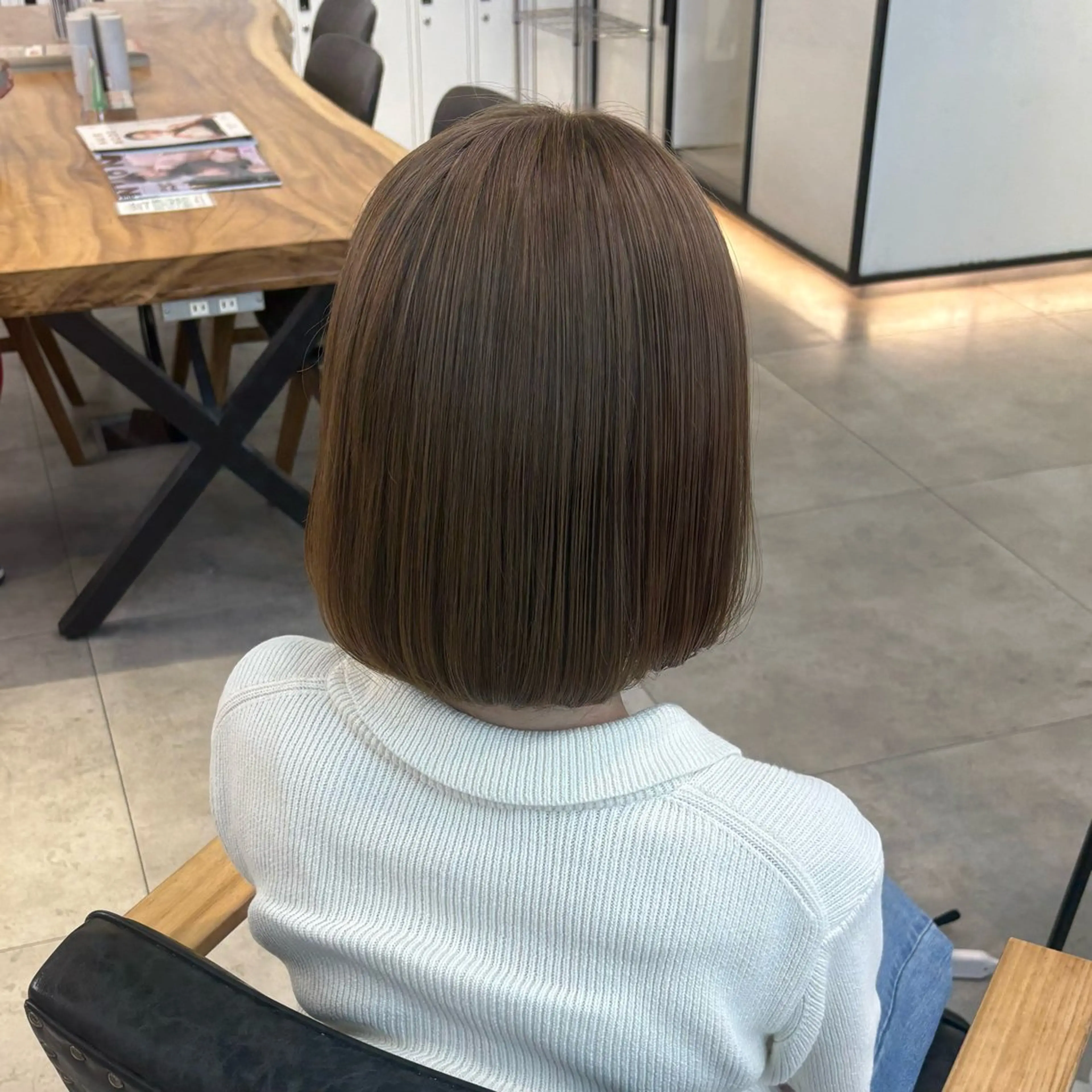 カラー ブリーチ 透明感カラー/レイヤ ーカットりこ🤎🫧のヘアスタイル