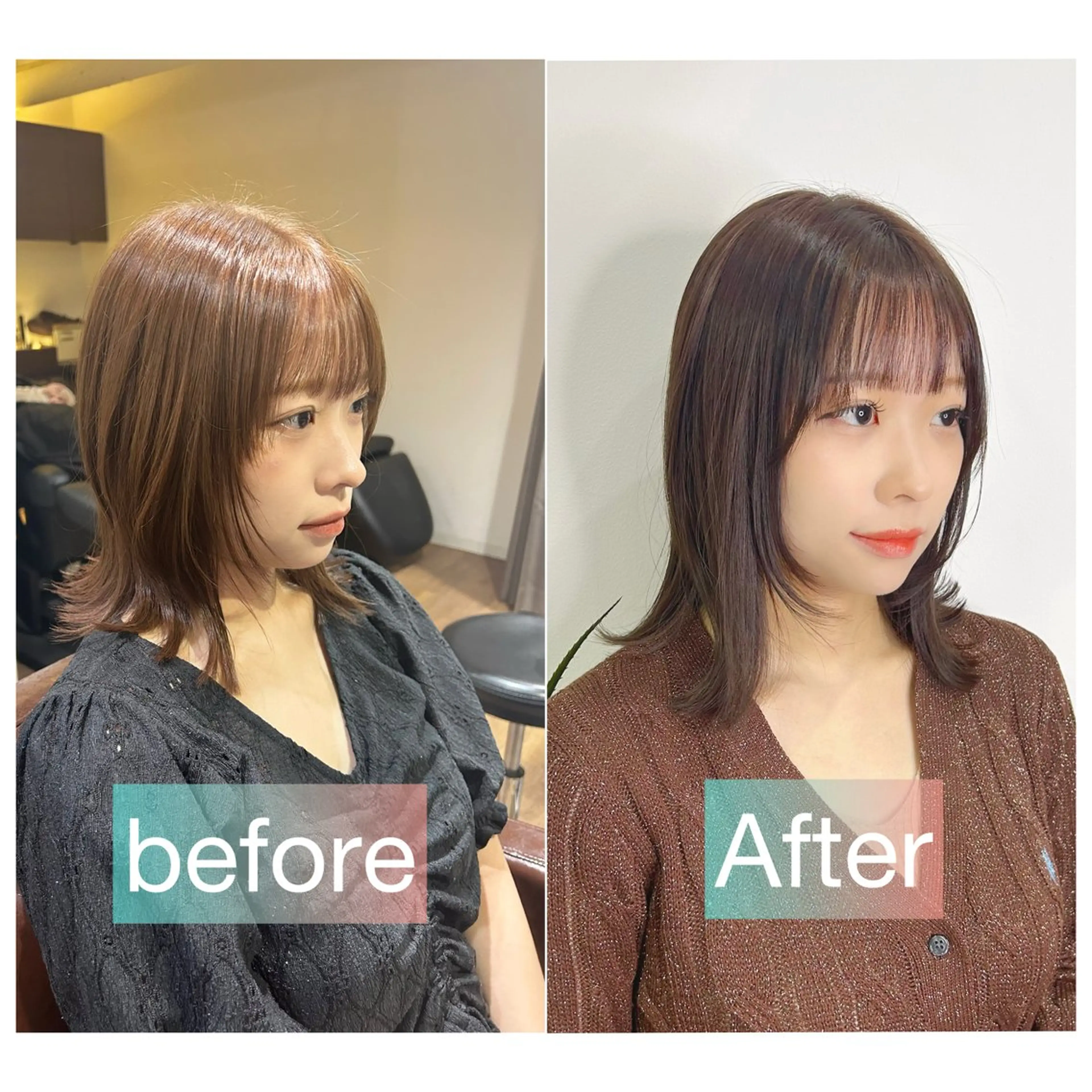 ミディアム YUZA grow hair 【ユーザ グロウ ヘア】所属・🧡モニター募集🧡 伊藤はるかのヘアスタイル