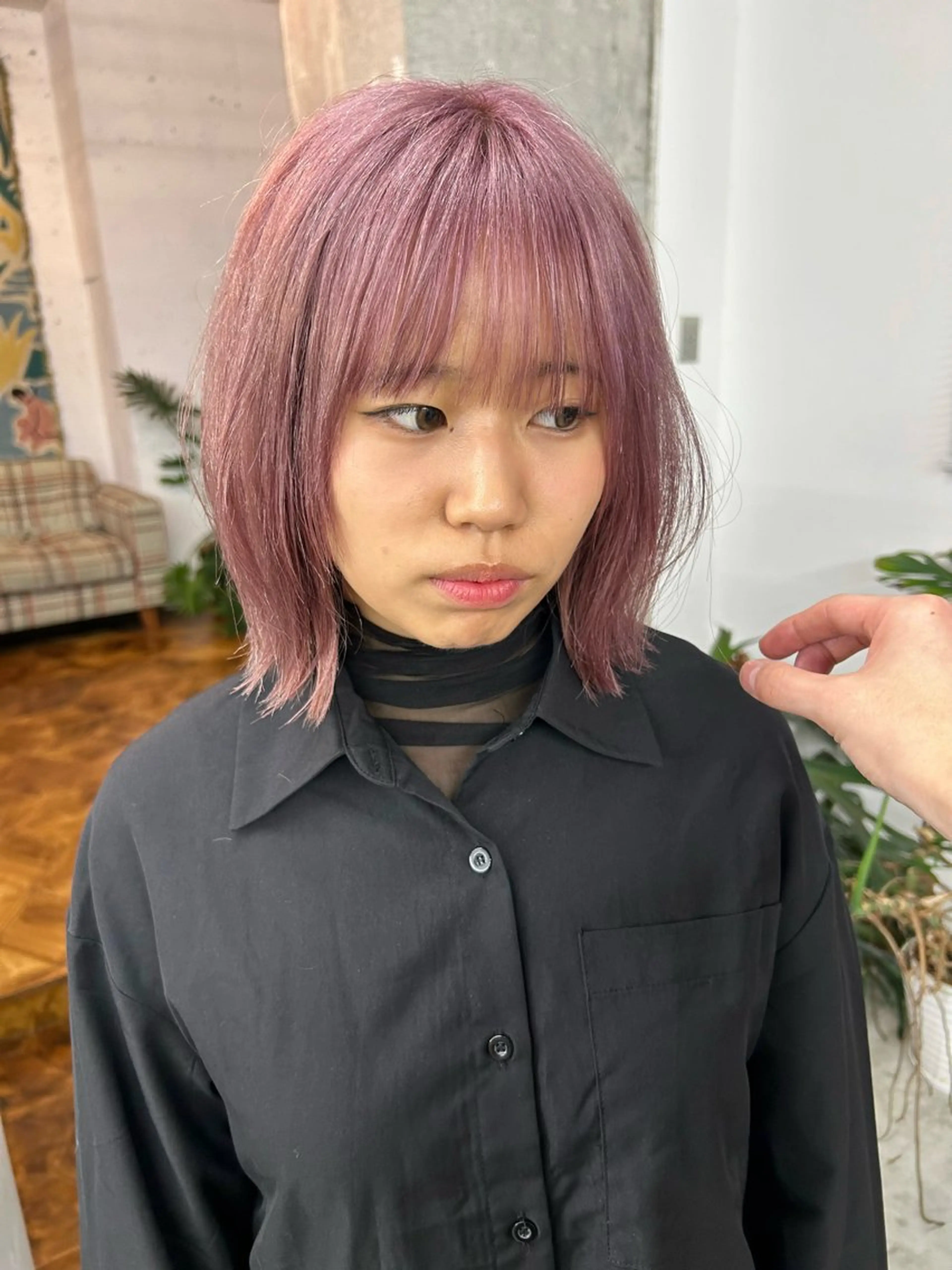 ミディアム ヘアカラー ハシモトタケル🌿 ボブ/レイヤーカットのヘアスタイル