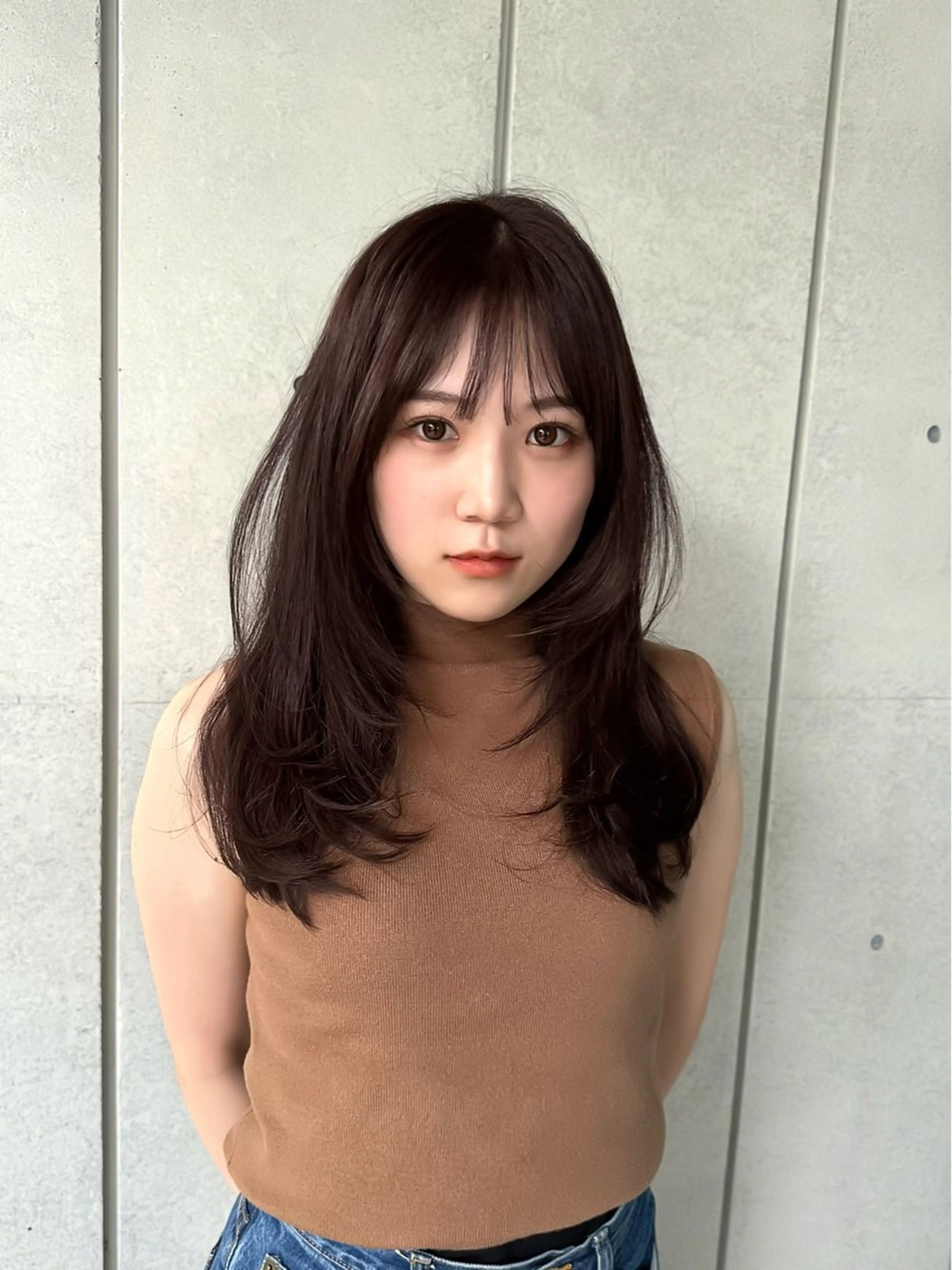 セミロング カラー レイヤーカット 大人レイヤー 🍃外苑前/荒谷進介のヘアスタイル