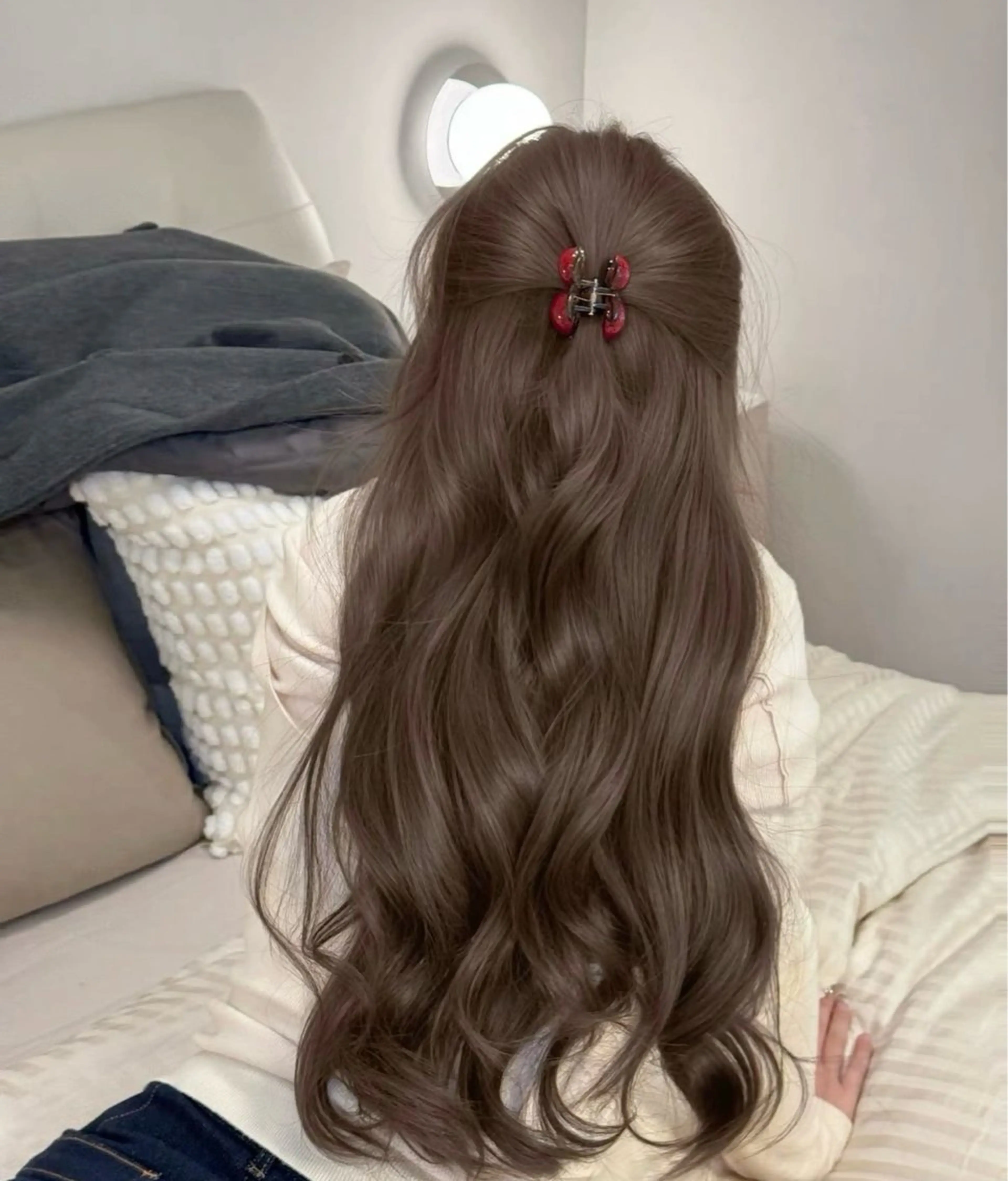 カラー ブリーチなし 透明感カラーのヘアスタイル