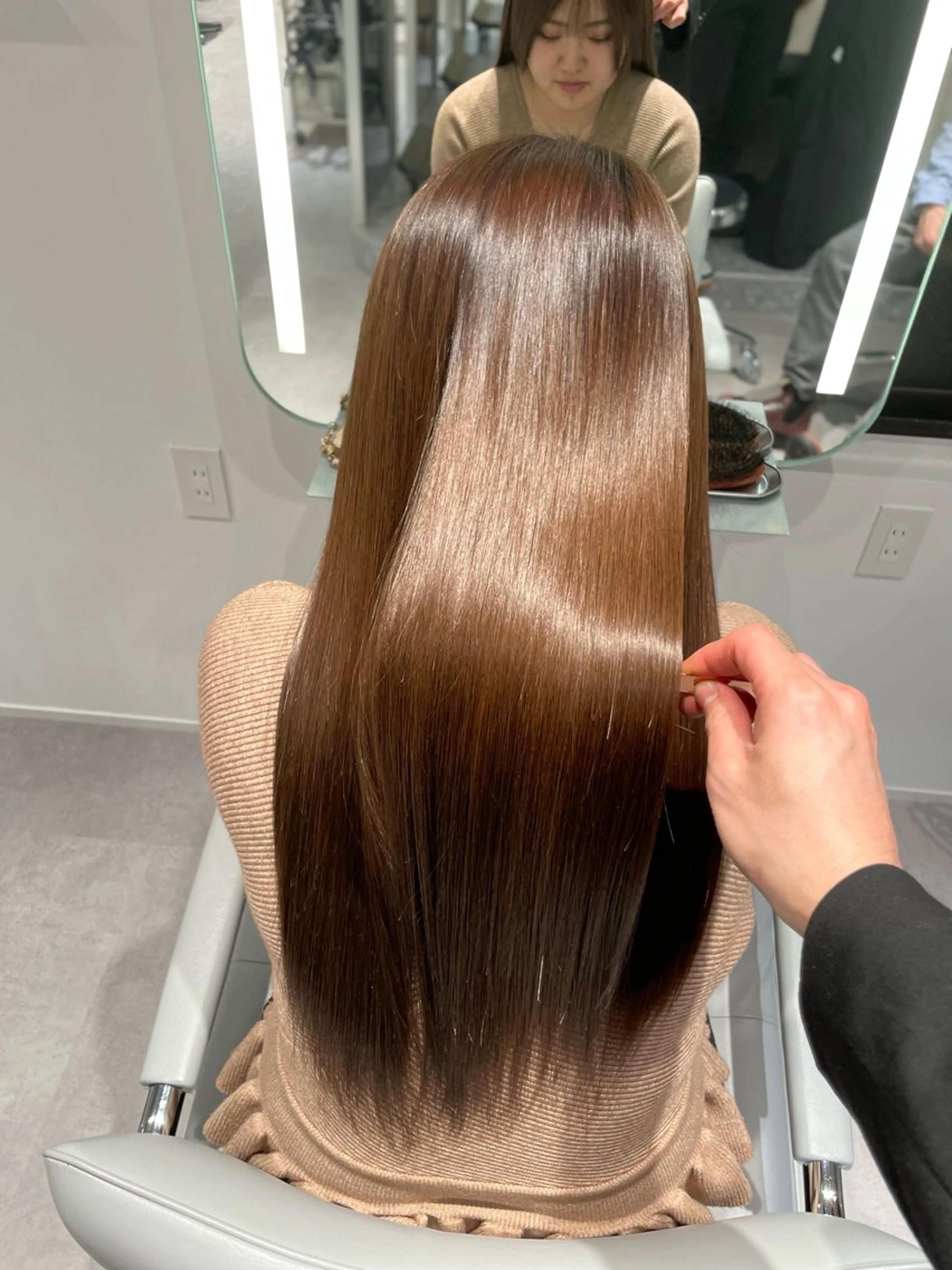 ロング 縮毛矯正 unique RINNEのヘアスタイル