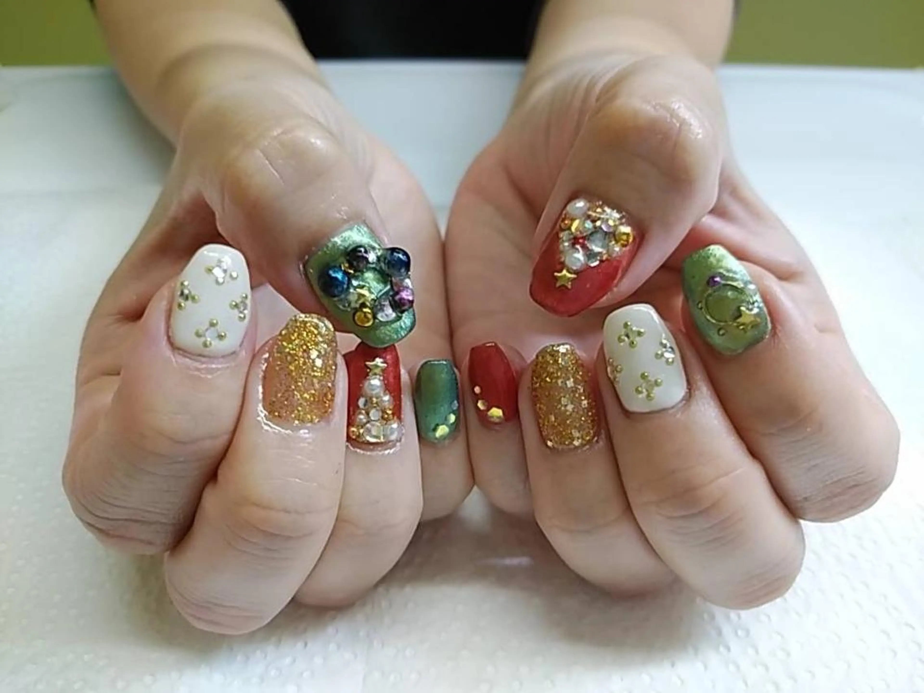 ネイル 冬ネイル クリスマス プライベートサロン Rosy Lilyのネイルデザイン