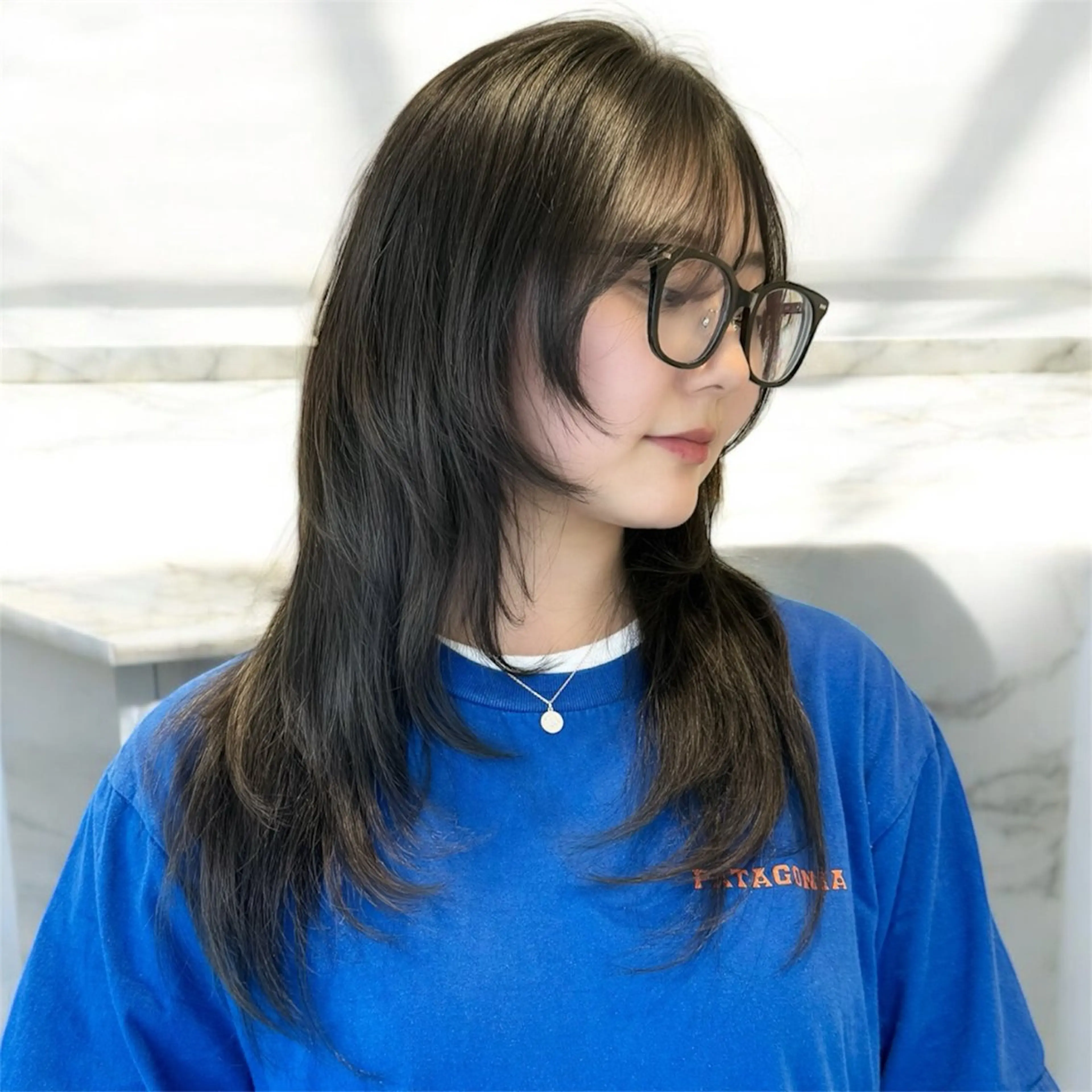 ロング ヘアアレンジ 韓国ヘア/レイヤー 顔周りカット/ユキナのヘアスタイル