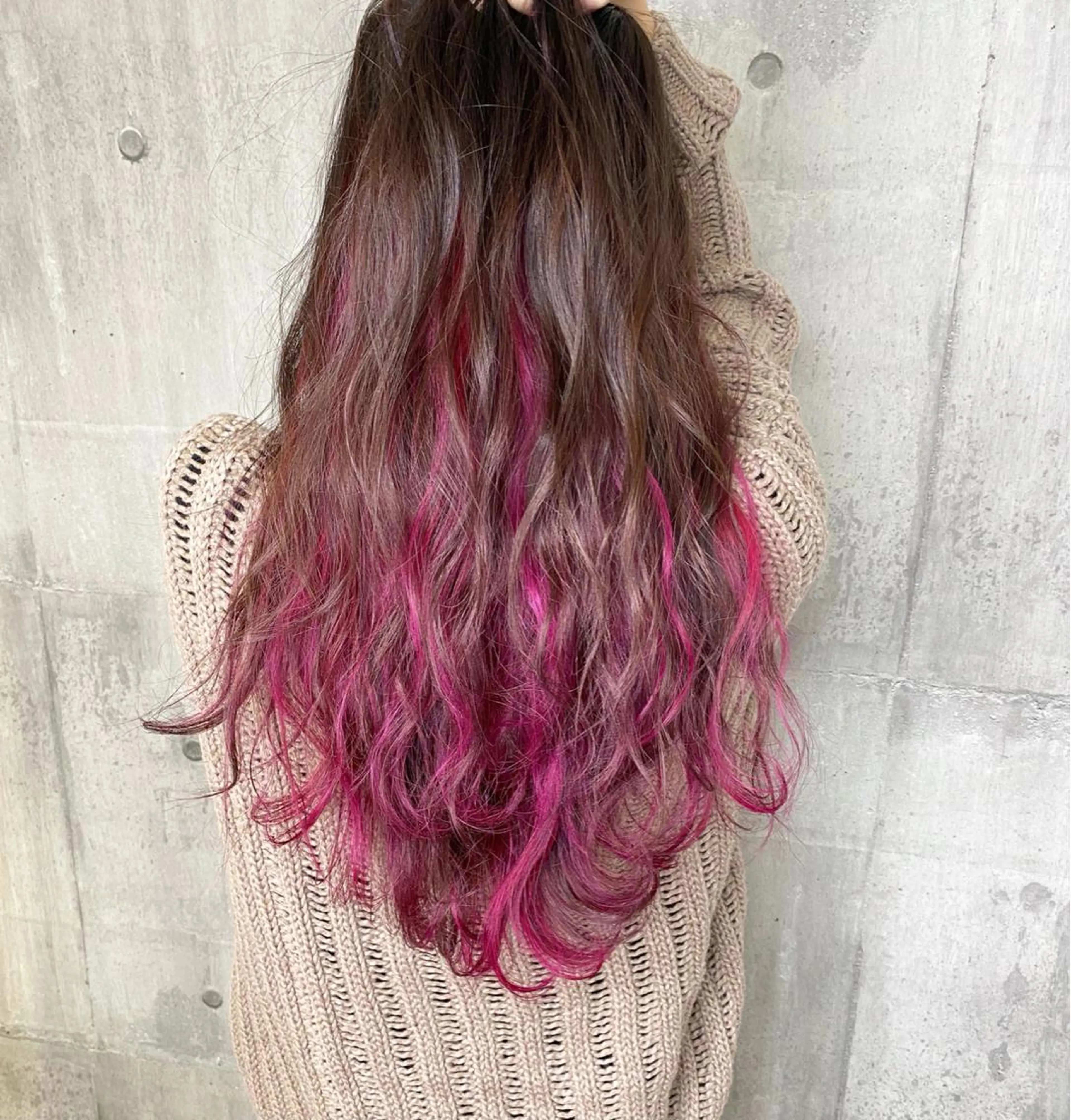 ロング ハイライト 髪質改善 韓国風ヘア 縮毛矯正 トリートメント ヘアカラー トリートメント 美髪矯正・レイヤー 倉友哉のヘアスタイル