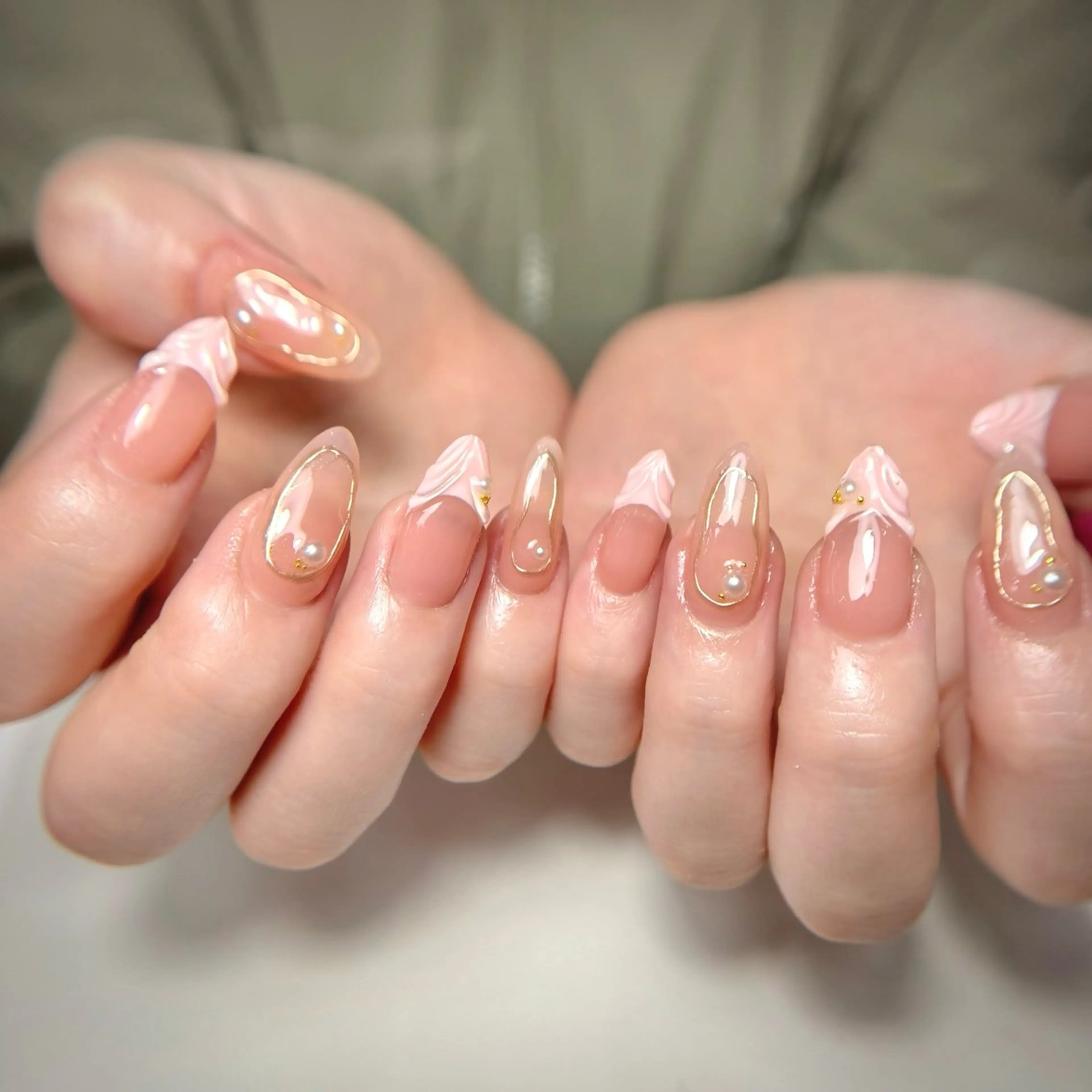 ネイル 長さ出し ジェルネイル 持ち込み オフィスネイル ワンカラーネイル Michi_Nails_Salon所属・Michi Nail Staffのネイルデザイン