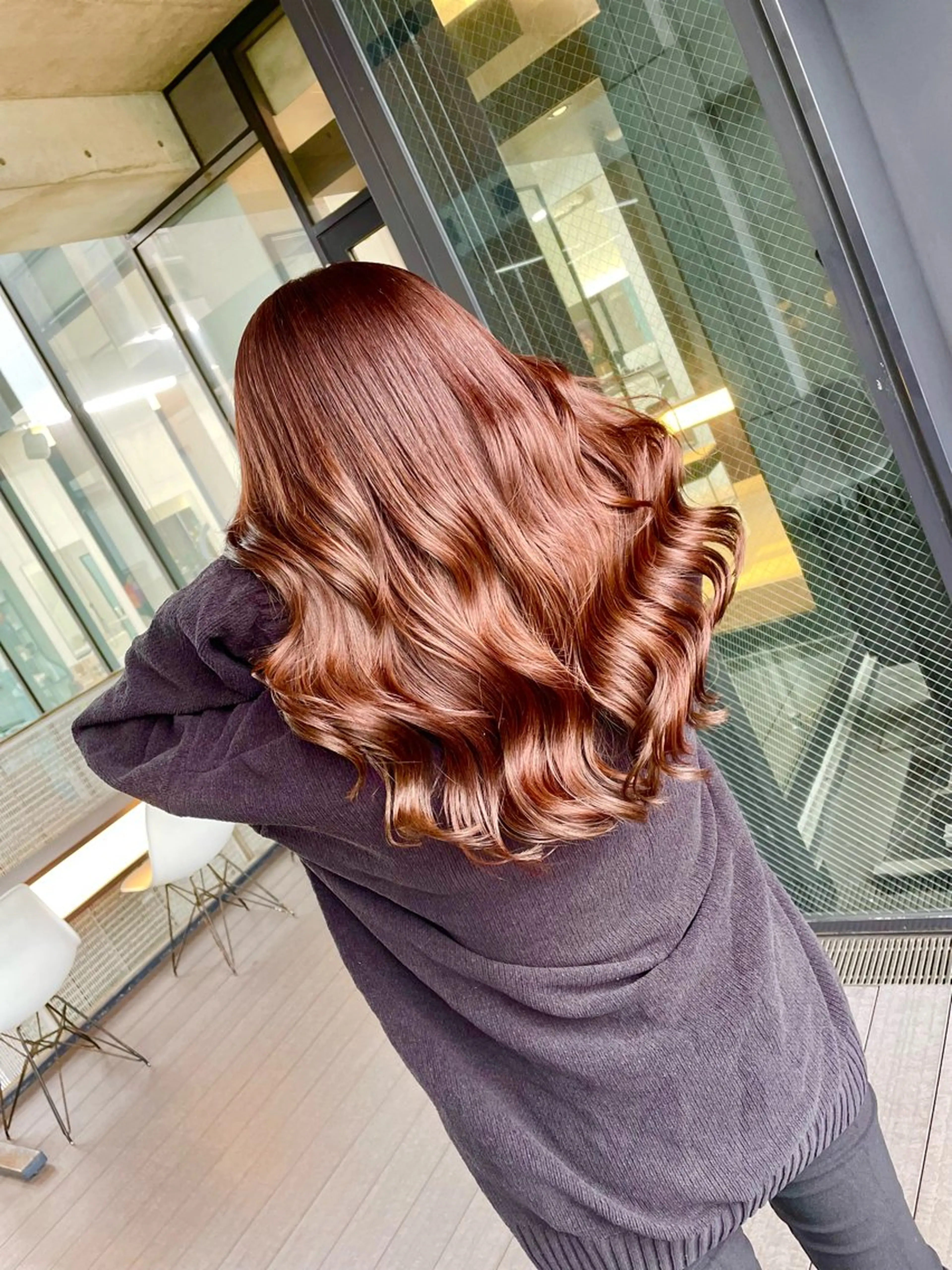 セミロング カラー ブリーチ 透明感カラー デート ヘアカラー トリートメント 今井 勝也のヘアスタイル