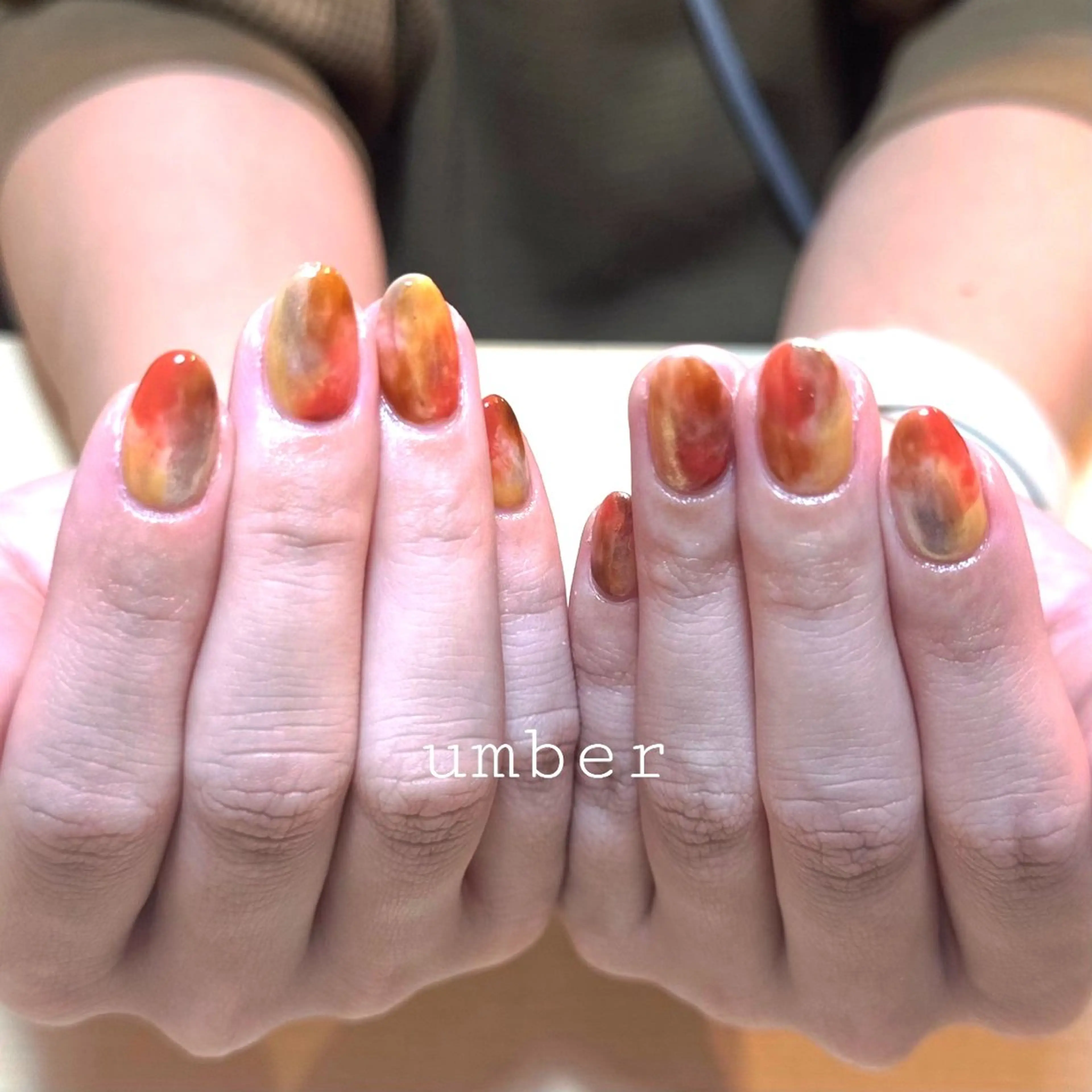 ネイル ハンドネイル umber 三茶1分のネイルデザイン