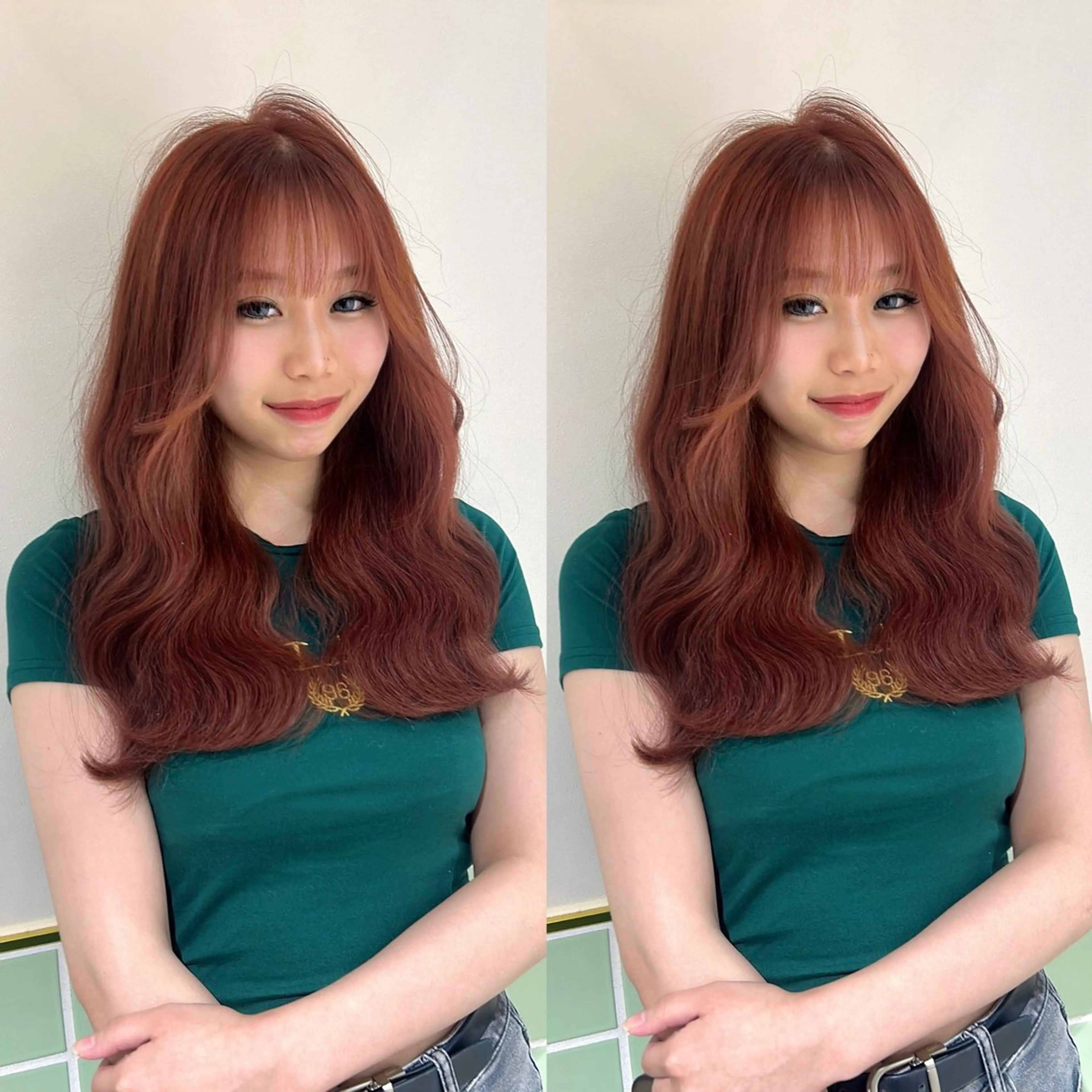 ロング カラー パーマ キッズ ブリーチ 透明感カラー ダブルカラー ブリーチなしカラー ヘアカラー トリートメント ヘッドスパ ヘアセット 盛れる艶カラー× レイヤーカット/咲来のヘアスタイル