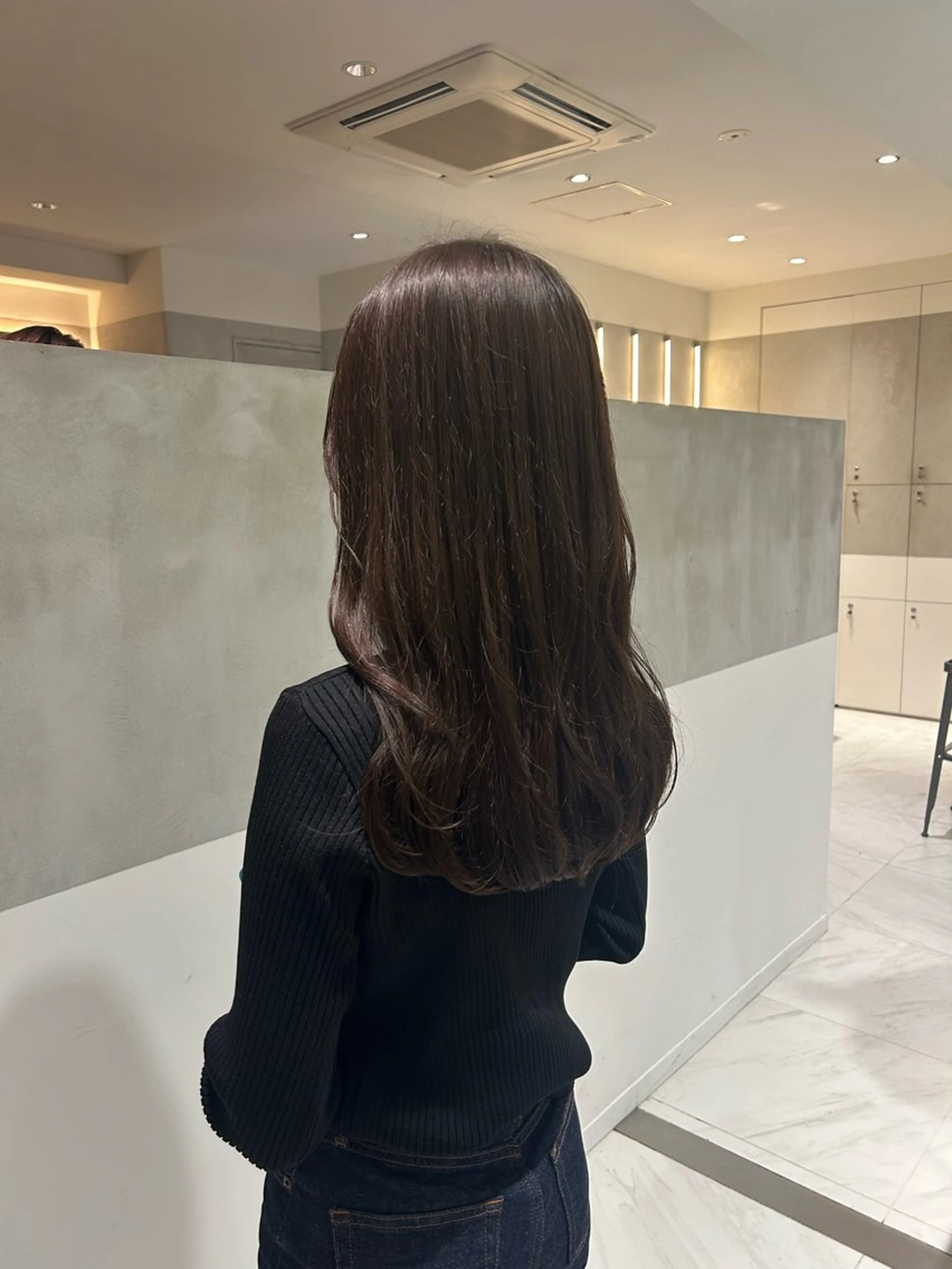 ロング カラー ブラウンカラー ラベンダーカラー カット ヘアカラー トリートメント ヘアセット ナチュラル/韓国💎 haruka 💎のヘアスタイル