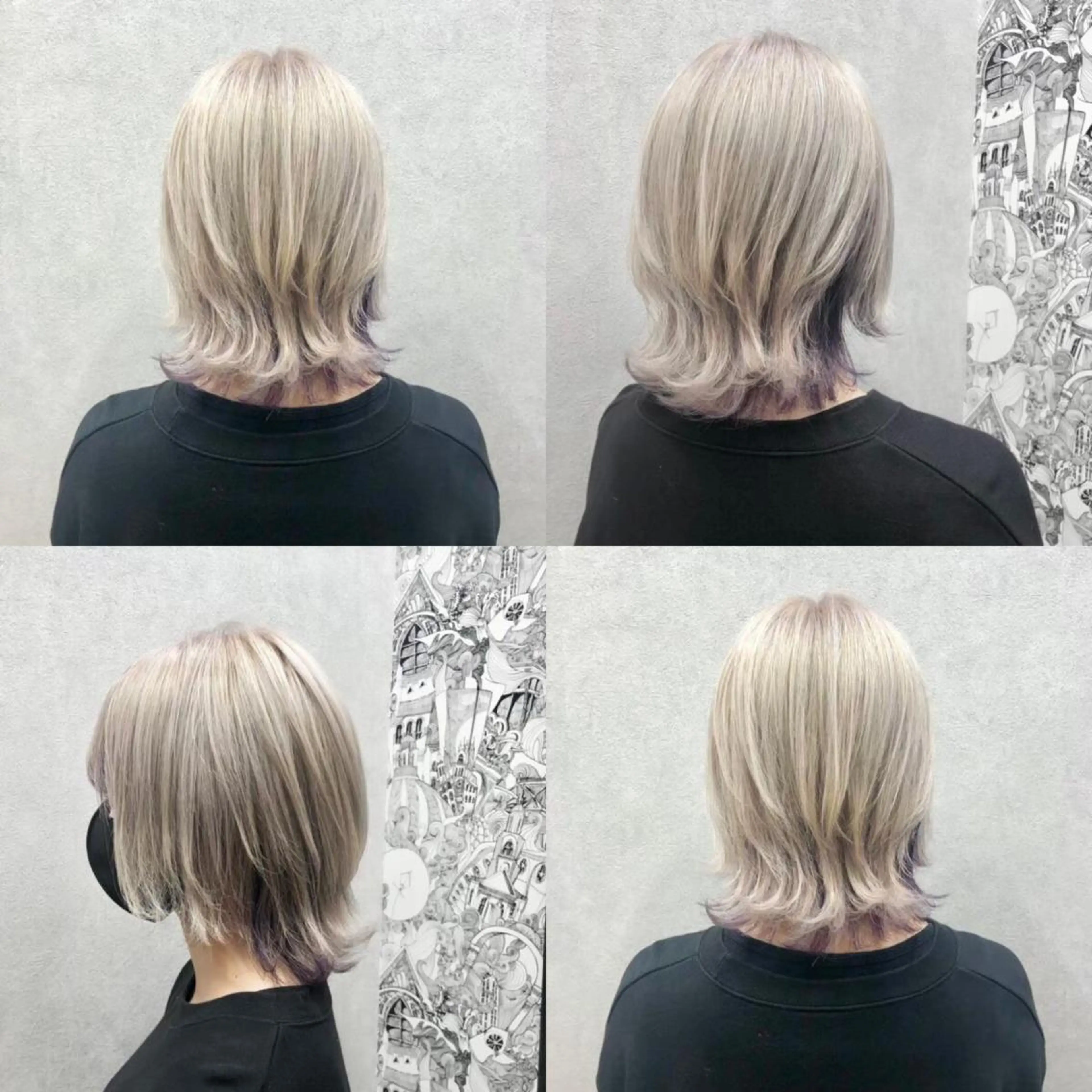 ミディアム カラー ヘアアレンジ ハイトーンカラー 💎yuto💎 ハイトーン/韓国ヘアのヘアスタイル