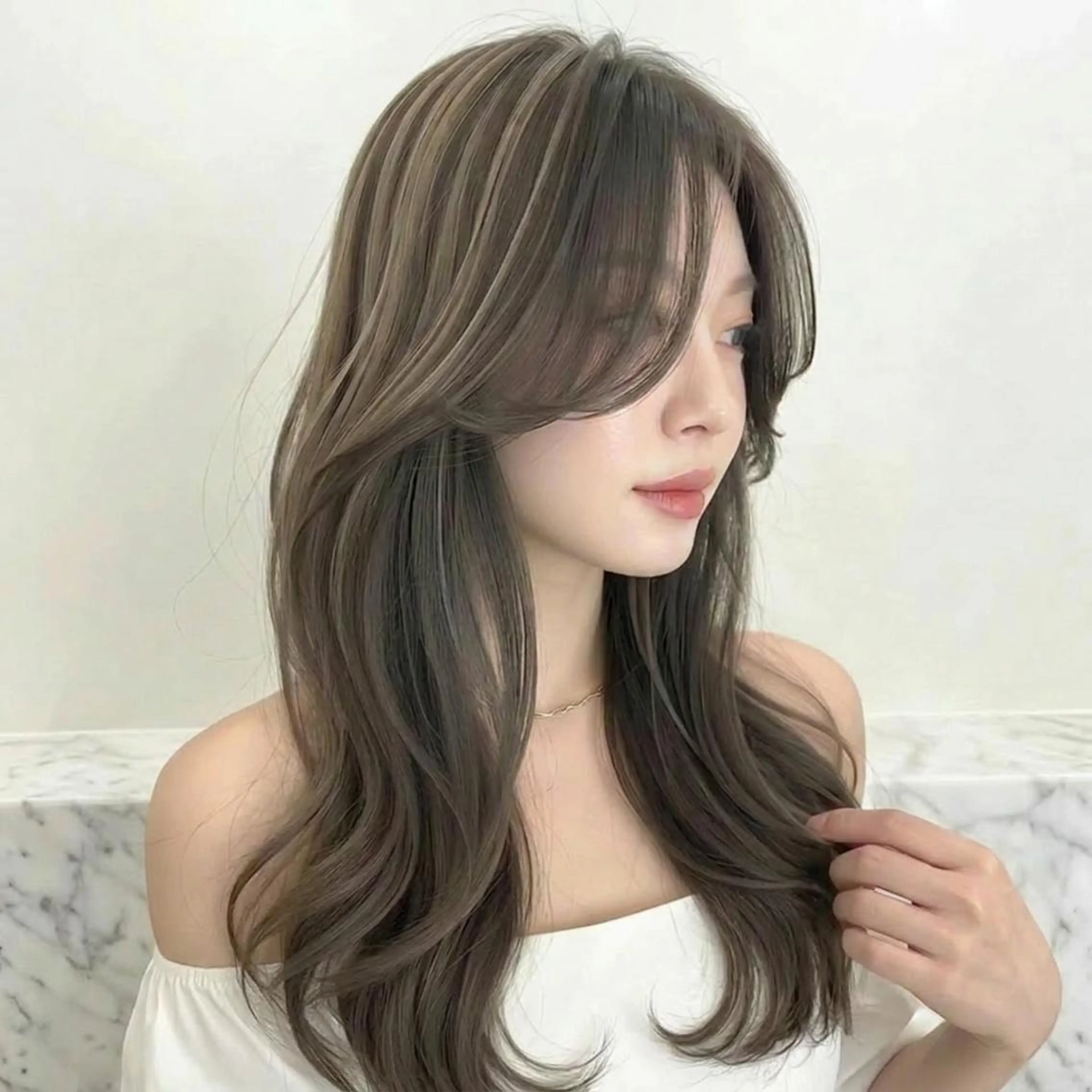 ロング カット ヘアカラー トリートメント ヘッドスパ インナーカラー◆ ダブルカラー◆　上原のヘアスタイル