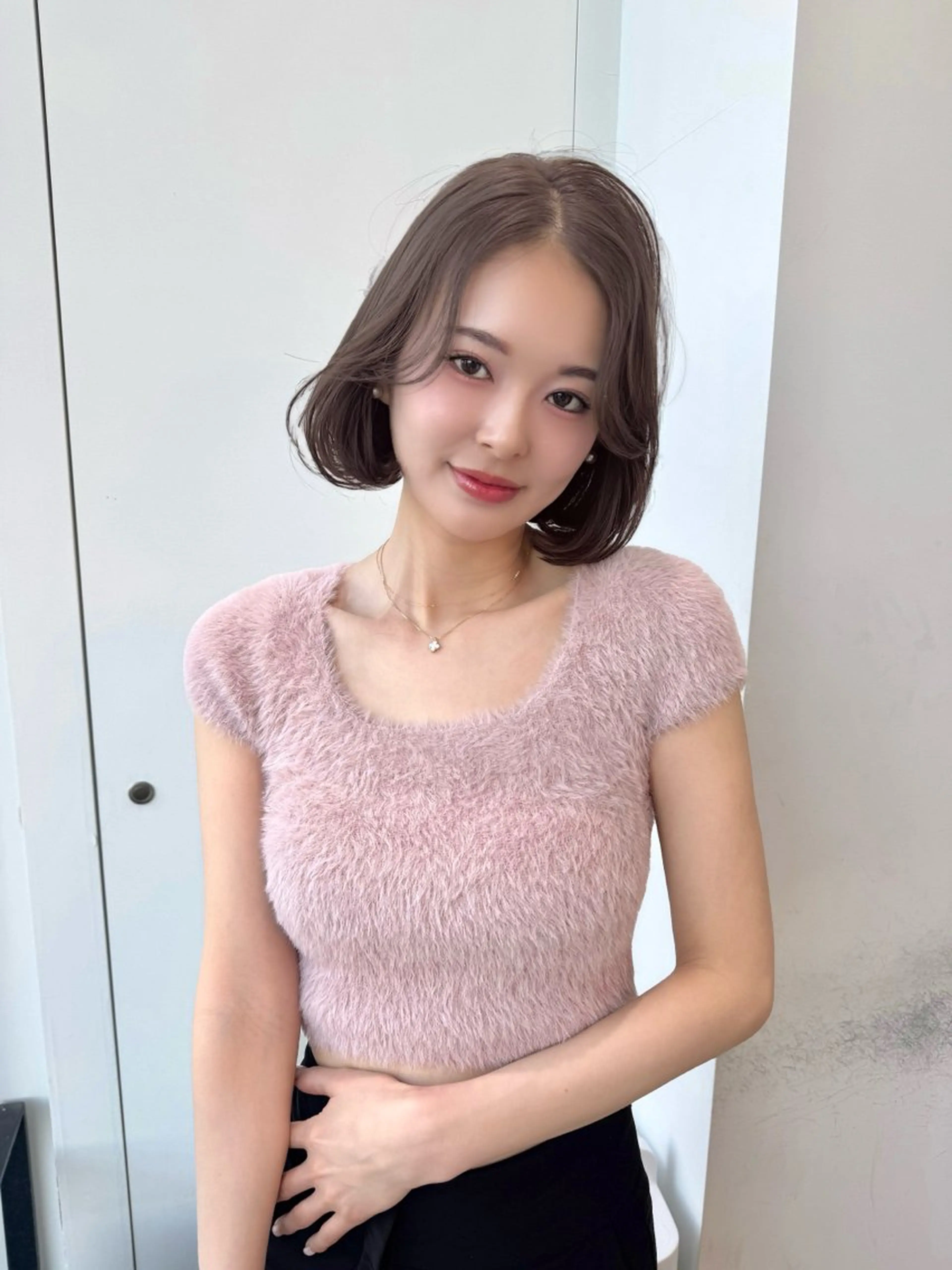 ショート カラー カット ヘアカラー トリートメント 莉乃/縮毛矯正/髪質 改善/艶カラーのヘアスタイル