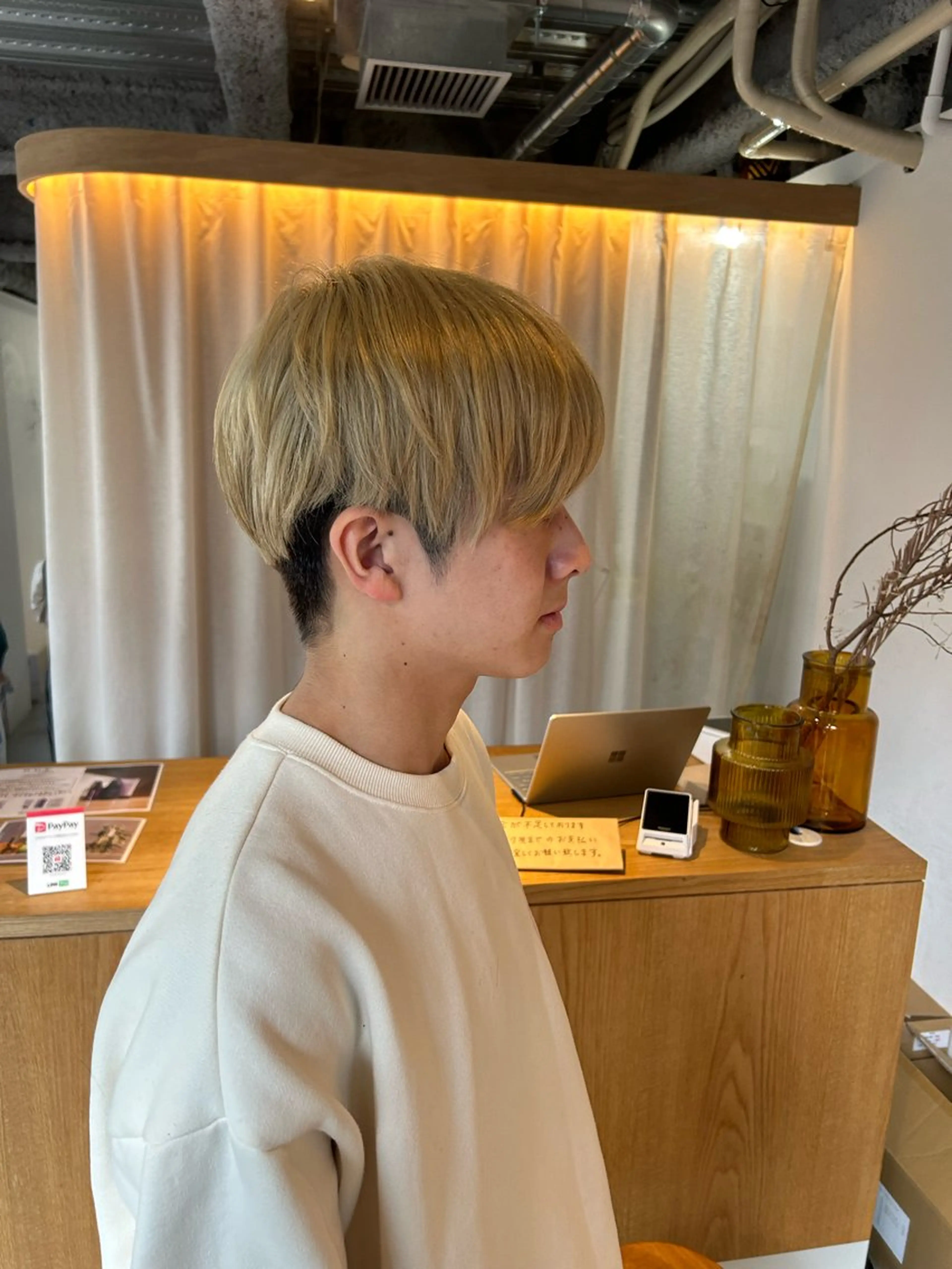 メンズ PELEハイトーン shinobuのヘアスタイル