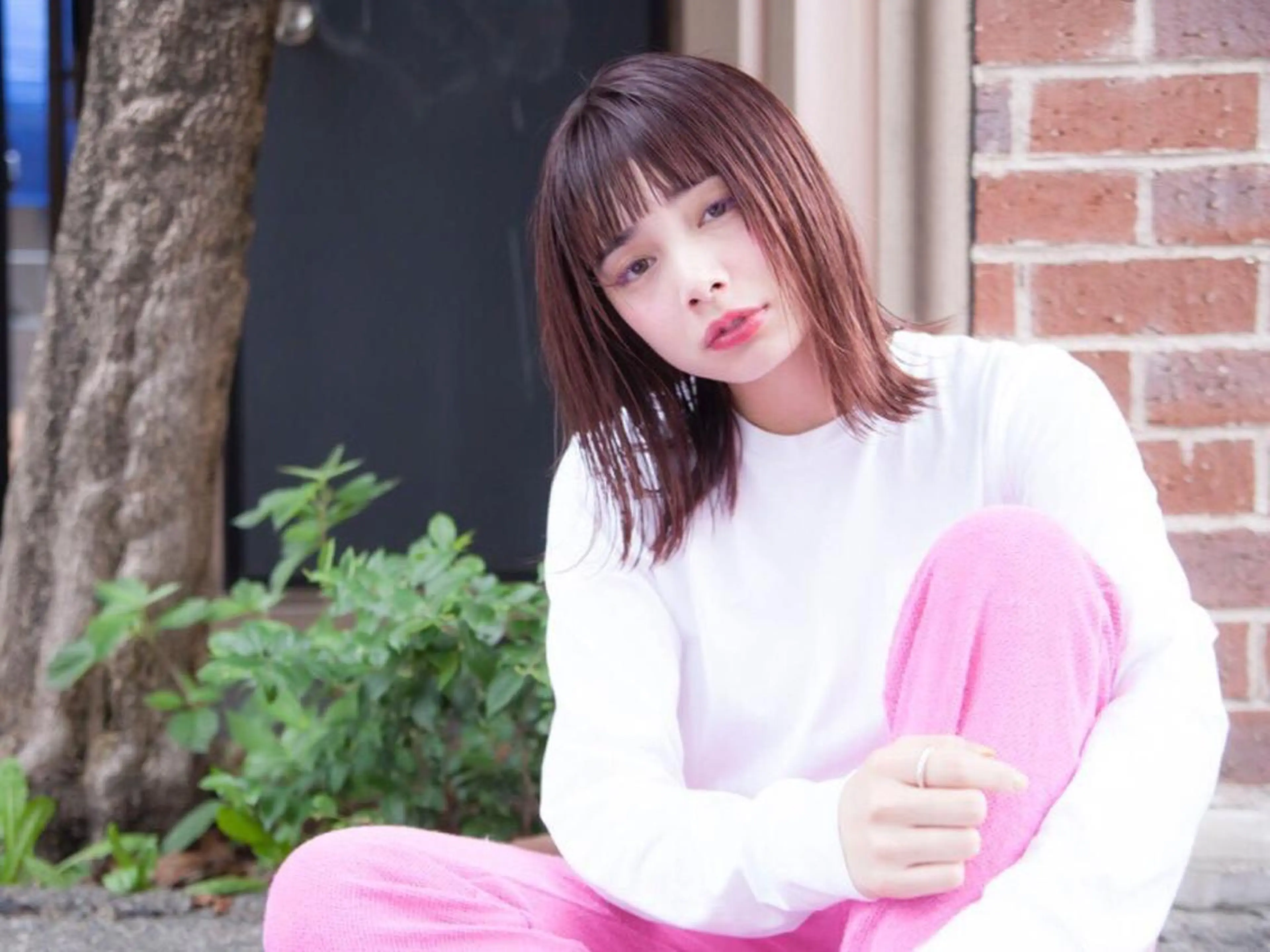 ミディアム カット 縮毛矯正 トリートメント ヘアセット 髪質改善/艶髪 🫧高橋湧也のヘアスタイル