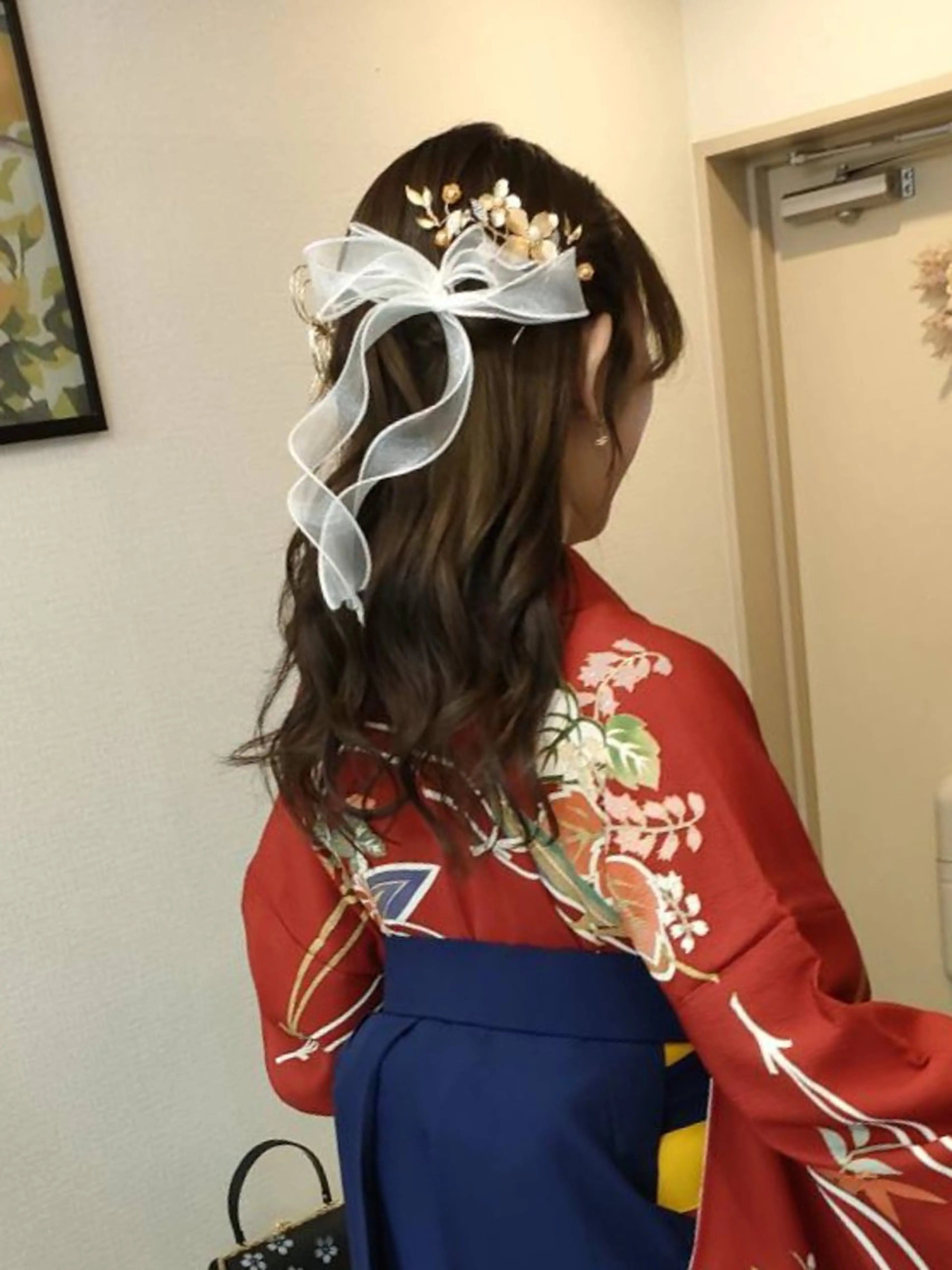 ３月限定／袴着付けのみ／卒業式／早朝／一度お問い合わせ下さい／レンタル不可／補足説明をご覧下さいの写真