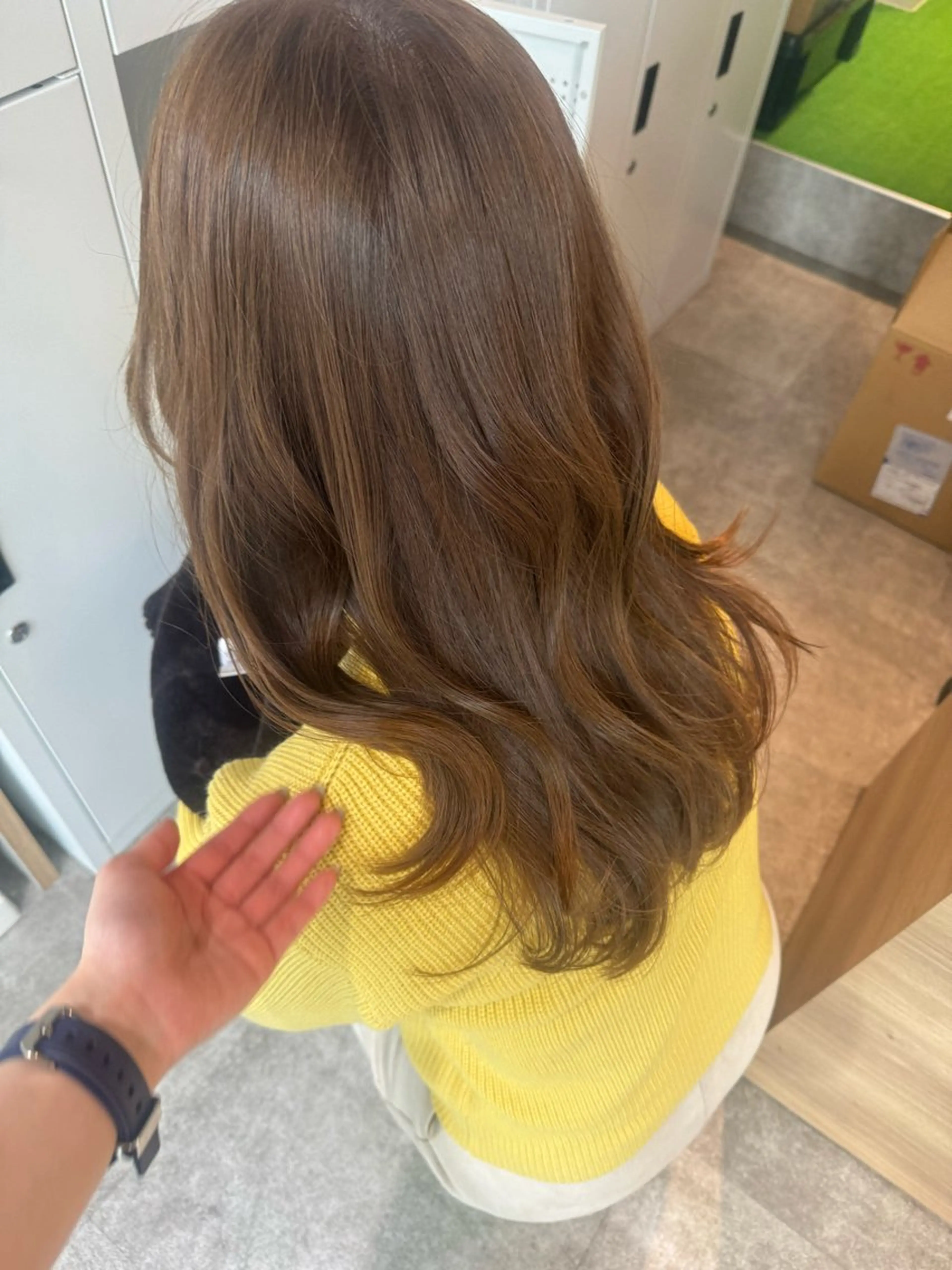 ロング カラー ベージュカラー ブリーチ 透明感カラー ブリーチなしカラー カット ヘアカラー トリートメント オスズ 🎀´-のヘアスタイル