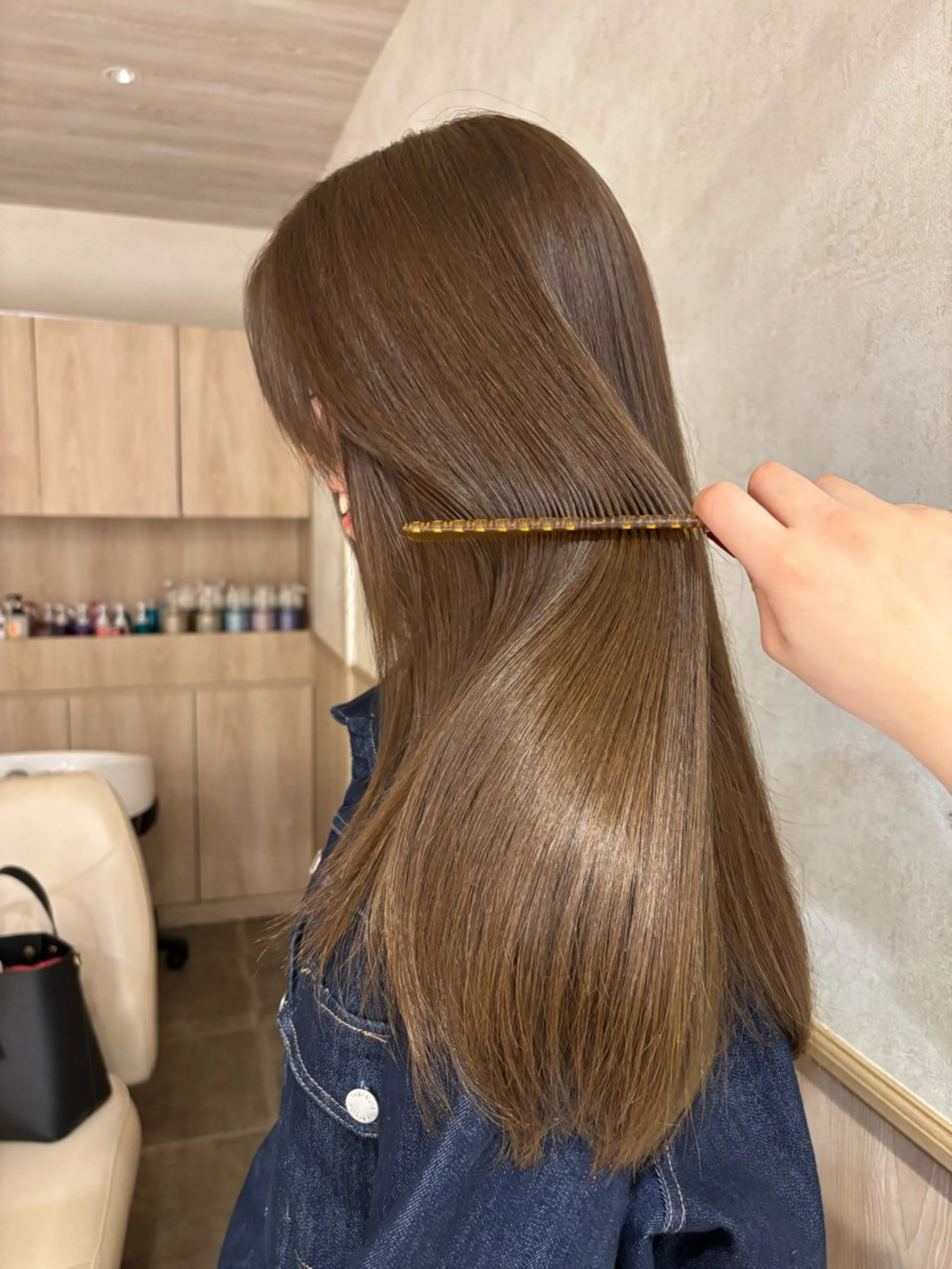 ロング カラー レイヤー/ベージュ/ Yurika🐝🤎のヘアスタイル