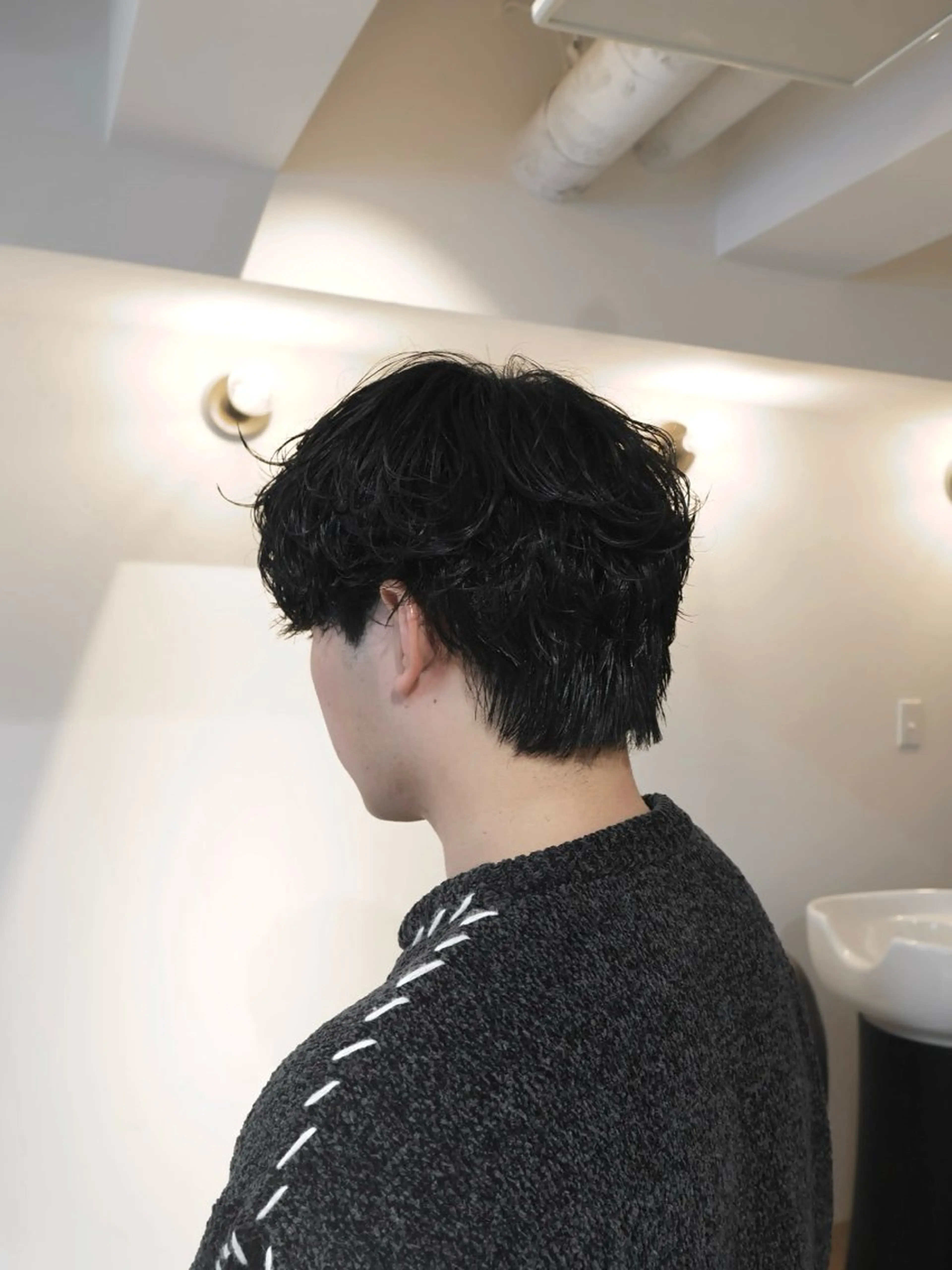 パーマ メンズ カット パーマ 心櫻/メンズパーマ/ ニュアンス/フェザーのヘアスタイル