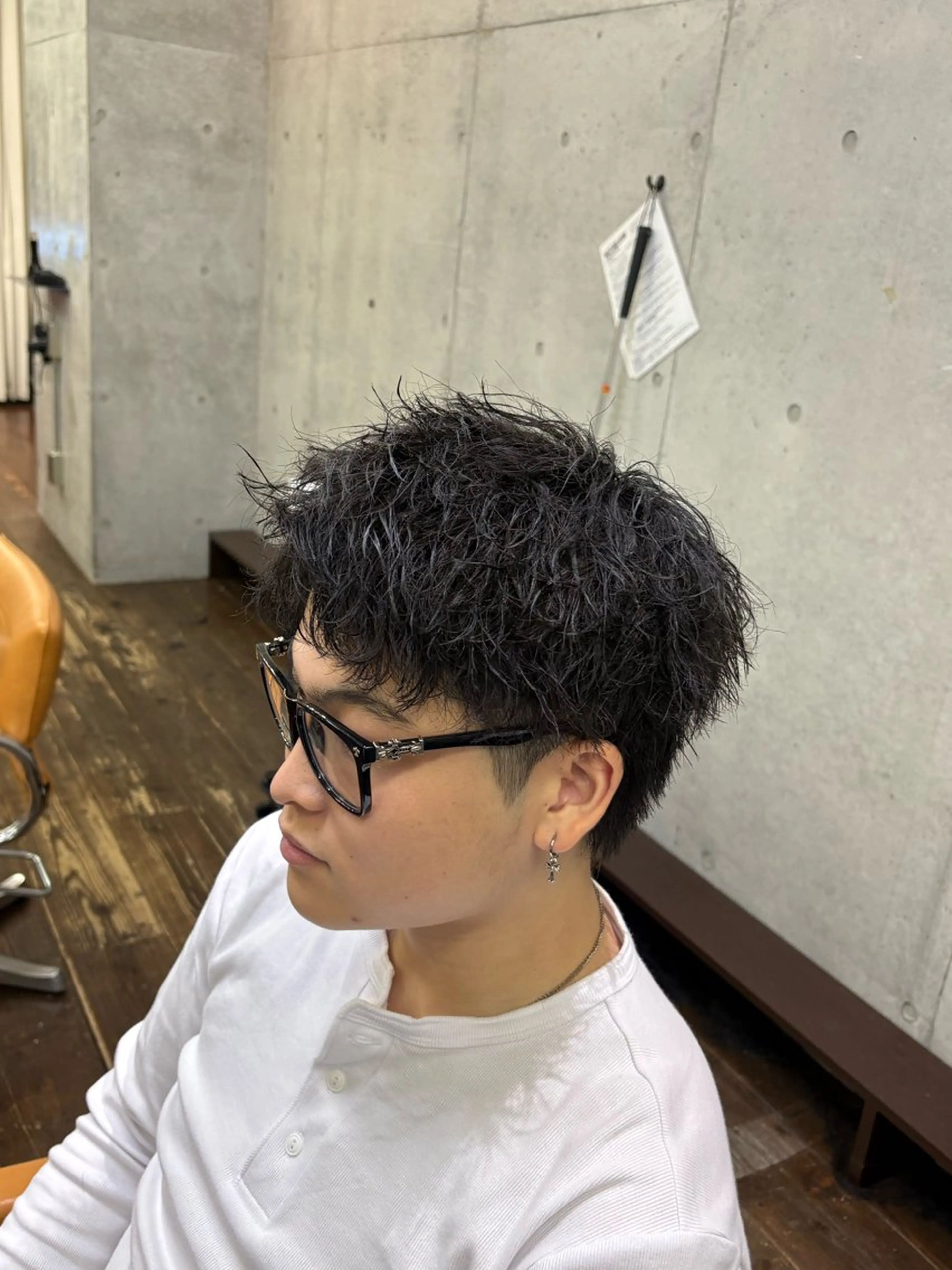 ショート パーマ メンズ カット パーマ 山口 陽平のヘアスタイル