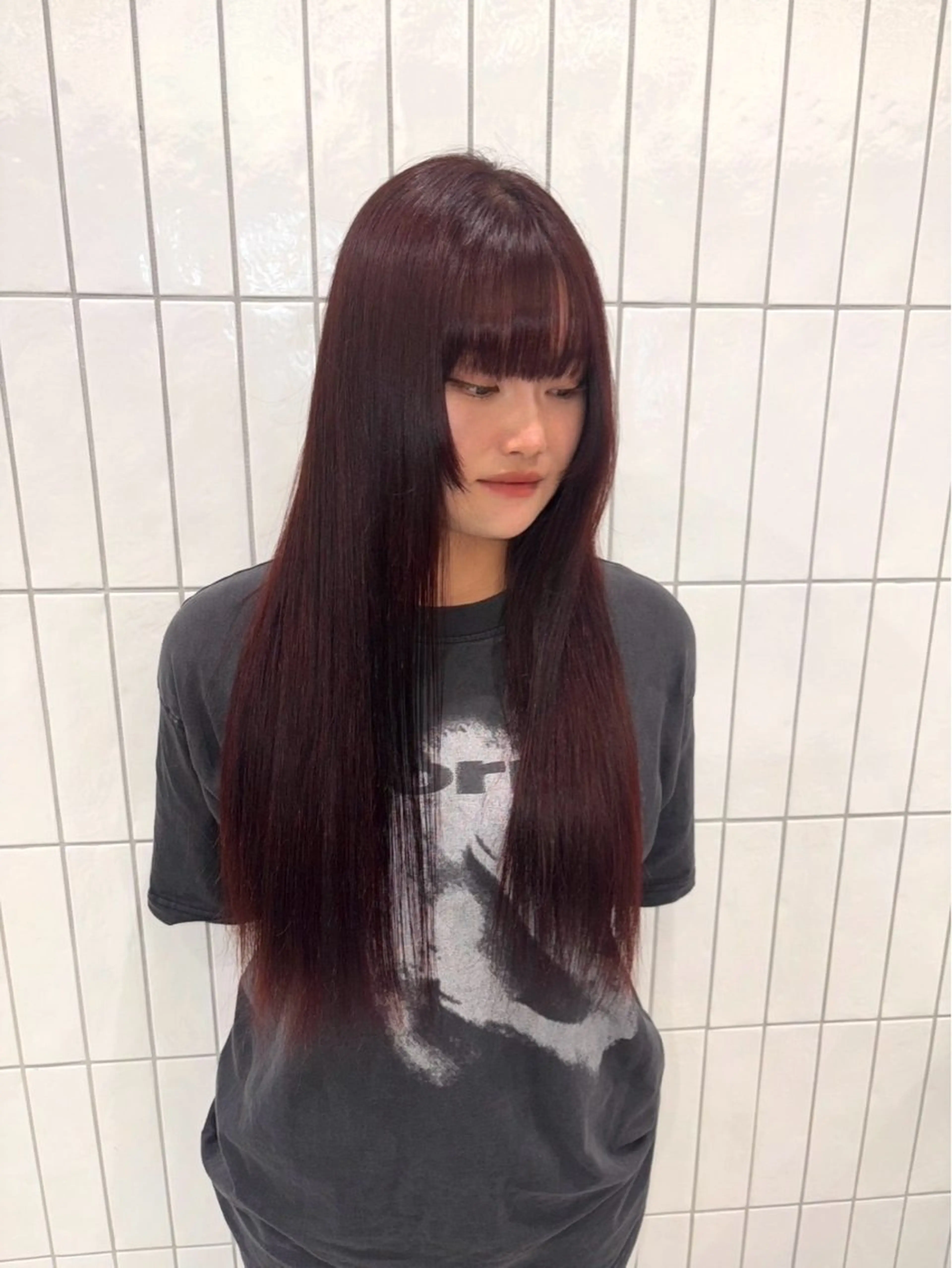 ロング カラー ヘアカラー トリートメント ハイトーン／ レイヤーmiyu🪽のヘアスタイル