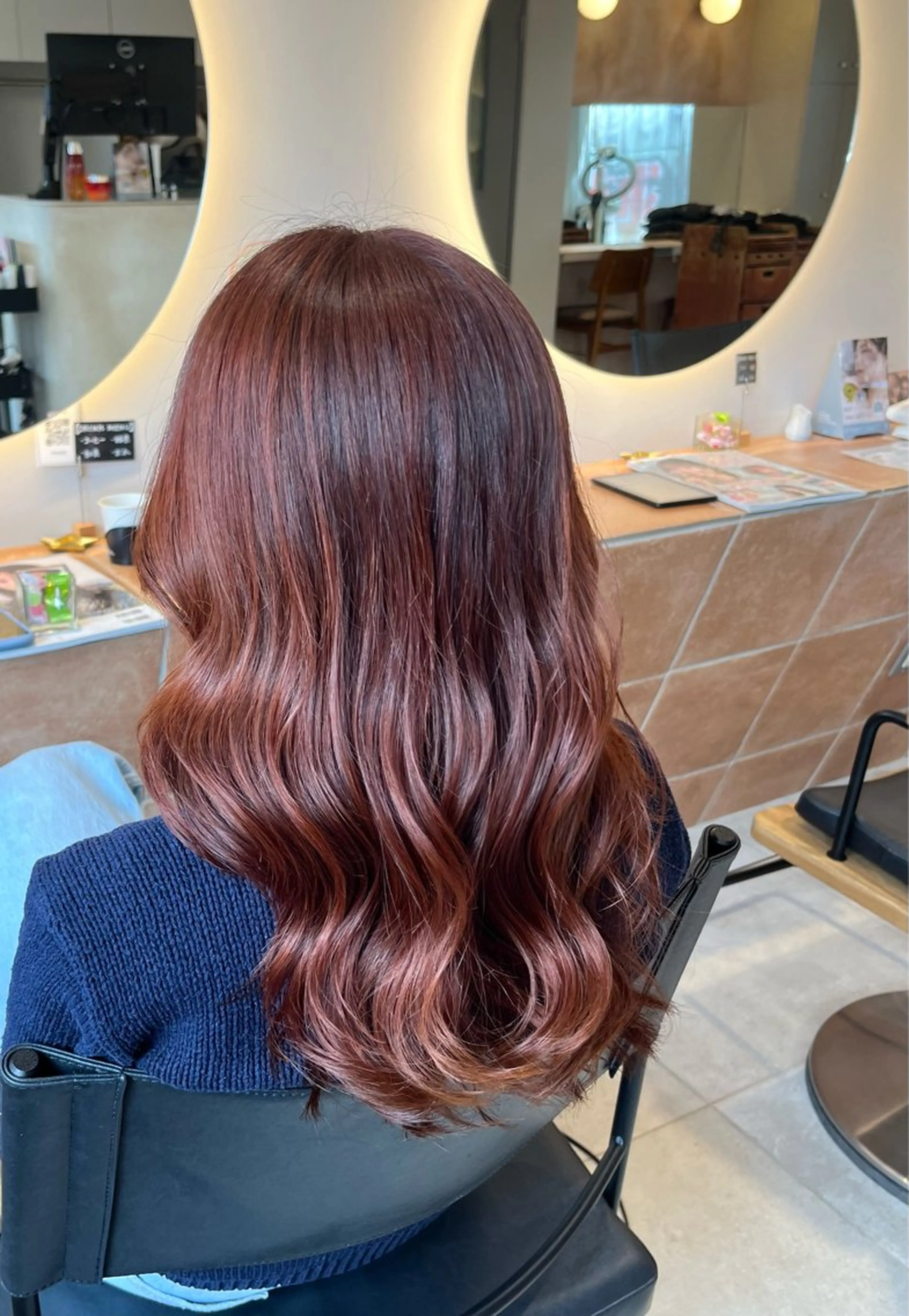 カラー ブリーチ ダブルカラー ブリーチなしカラー オレンジ オレンジレッド カラー/ブリーチ✨ ヘアセット/コハルのヘアスタイル