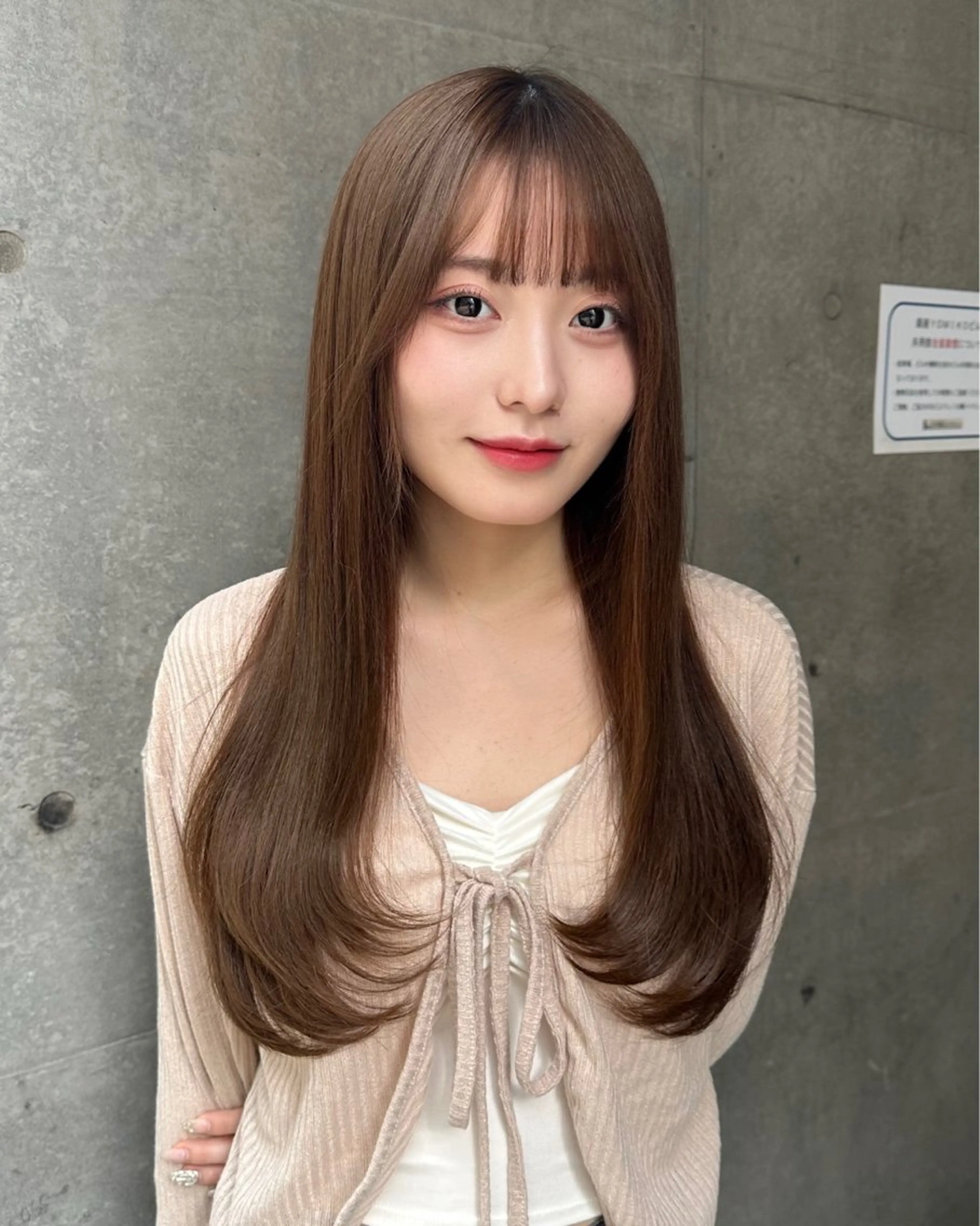 ロング カット ヘアカラー レイヤー/顔周り /ボブ/銀座/サラのヘアスタイル