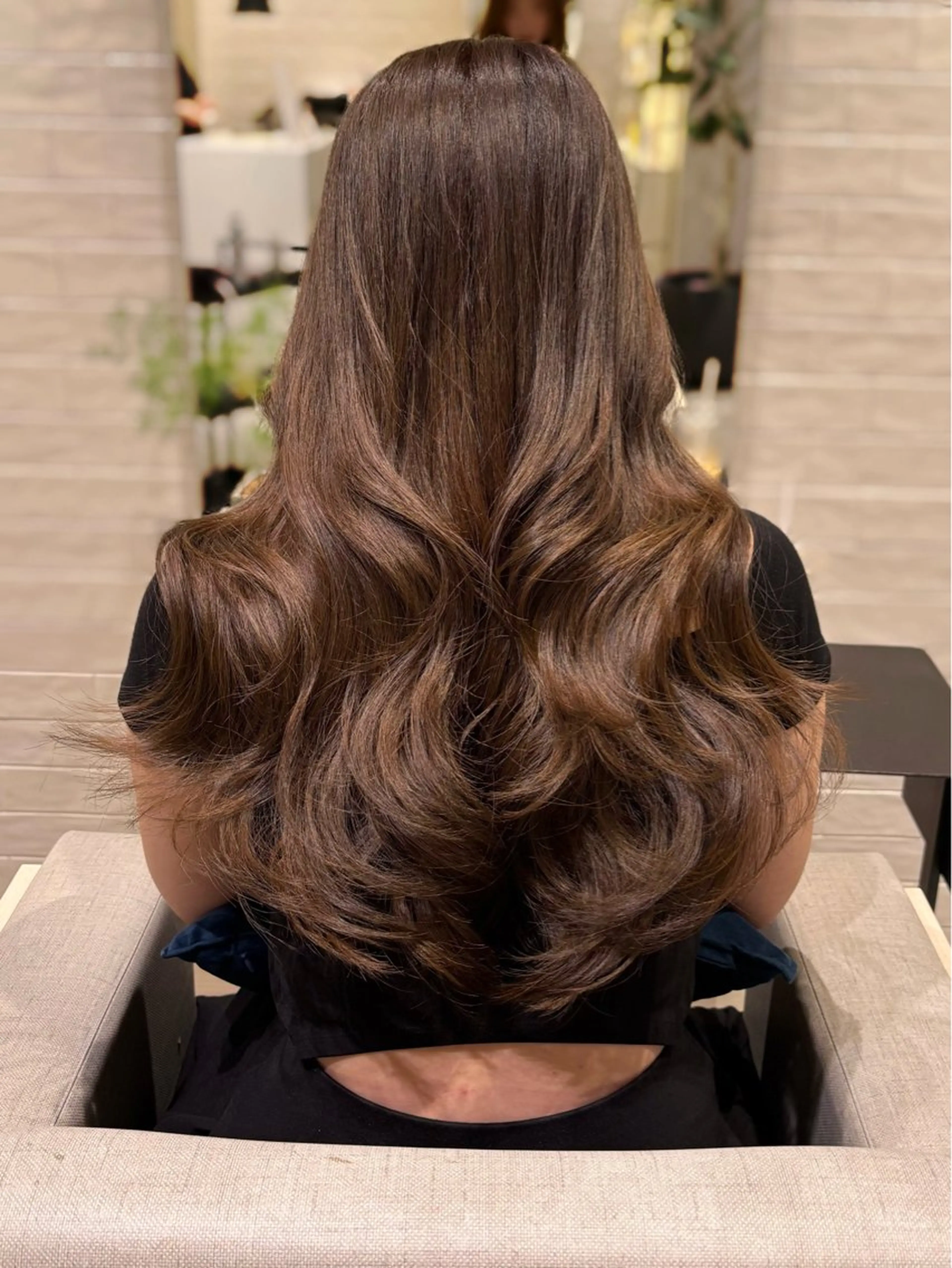 ロング カラー ブリーチ ブラウンカラー ブリーチなしカラー レイヤーカット カット ヘアカラー トリートメント 銀座/韓国レイヤー/ 艶カラー🍓原田侑依のヘアスタイル