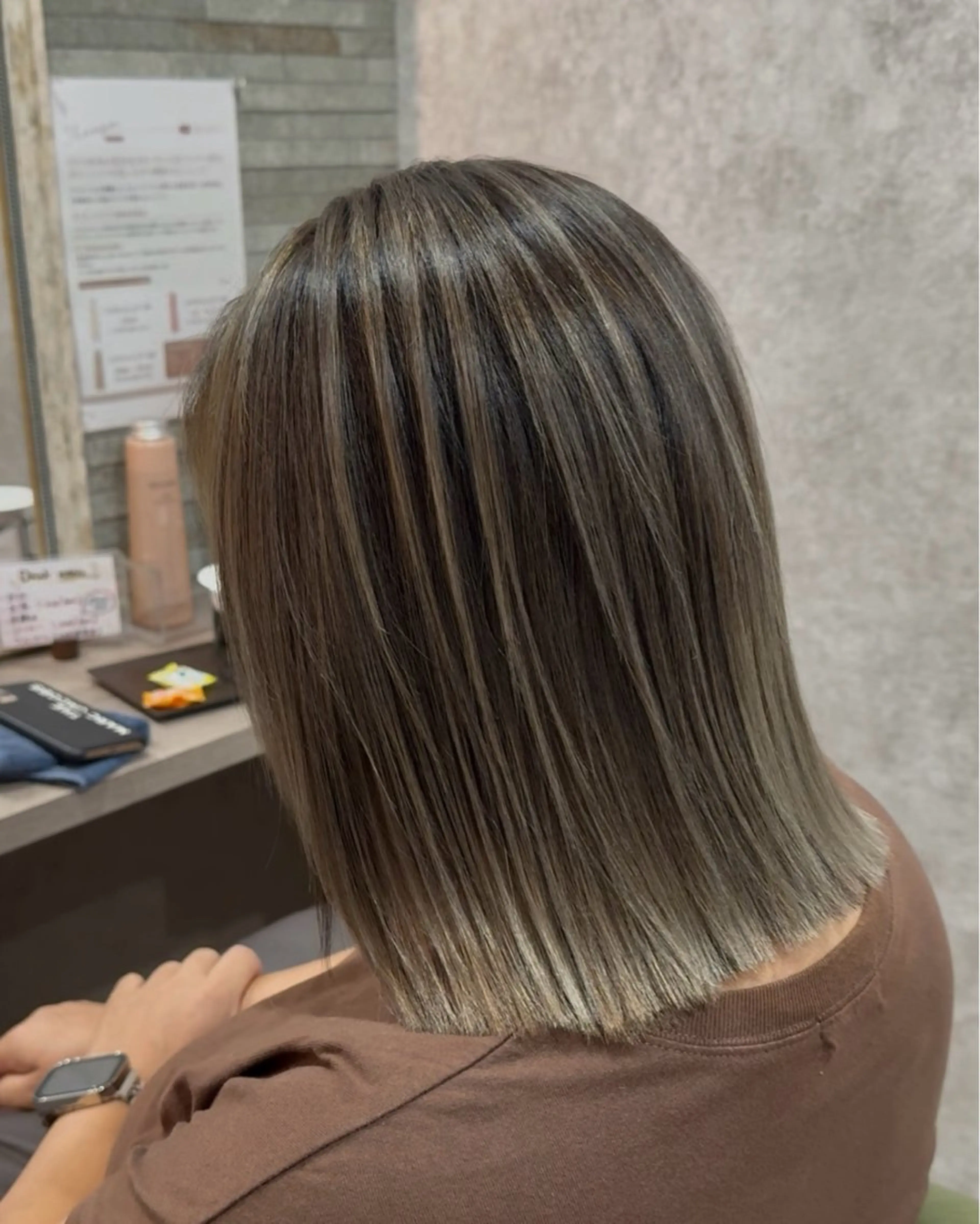 ミディアム カラー バレイヤージュ レイヤーカット カット ヘアカラー Labimani   ラビマーニ所属・西林麗雄4月 空きあります！のヘアスタイル