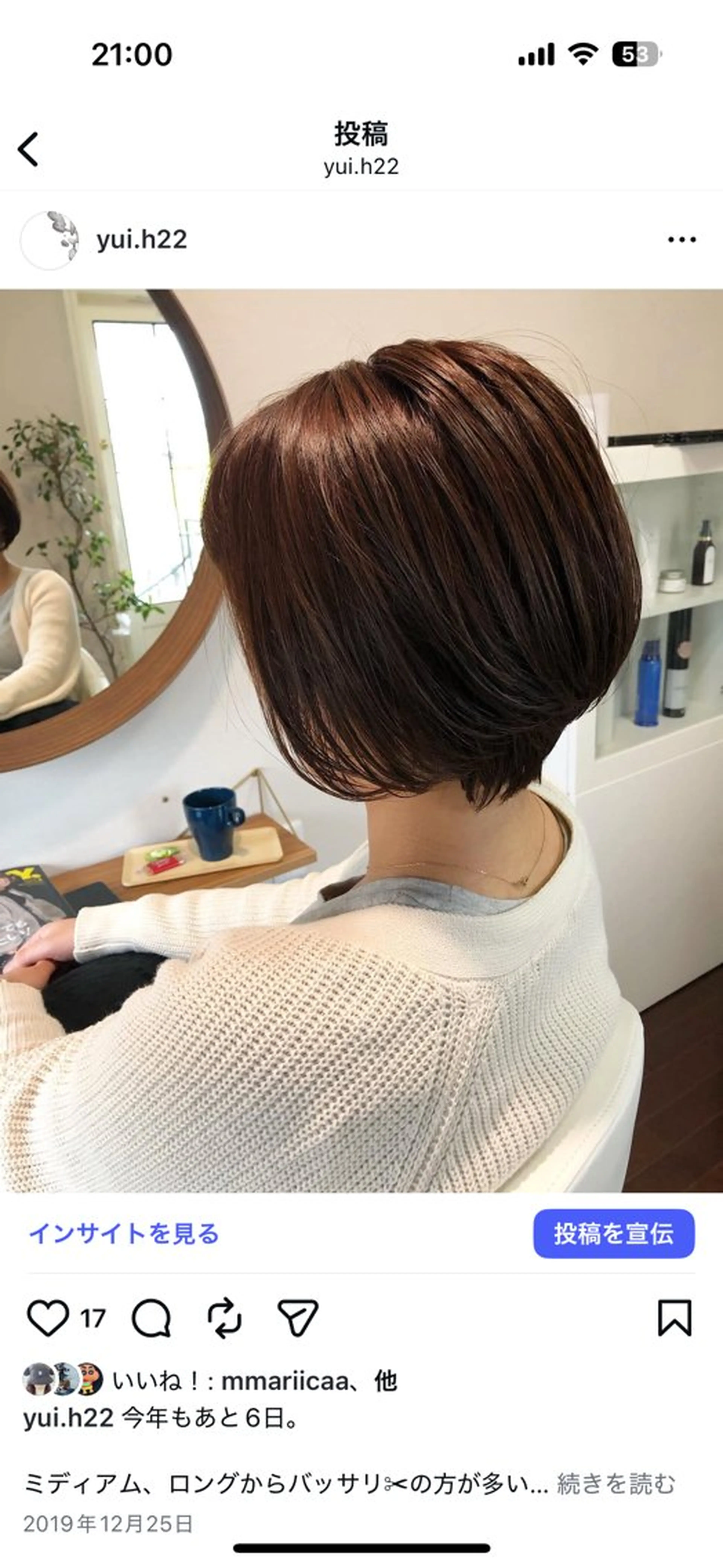 ショート ショートボブ ボブ ショートヘア 二宮 由衣のヘアスタイル