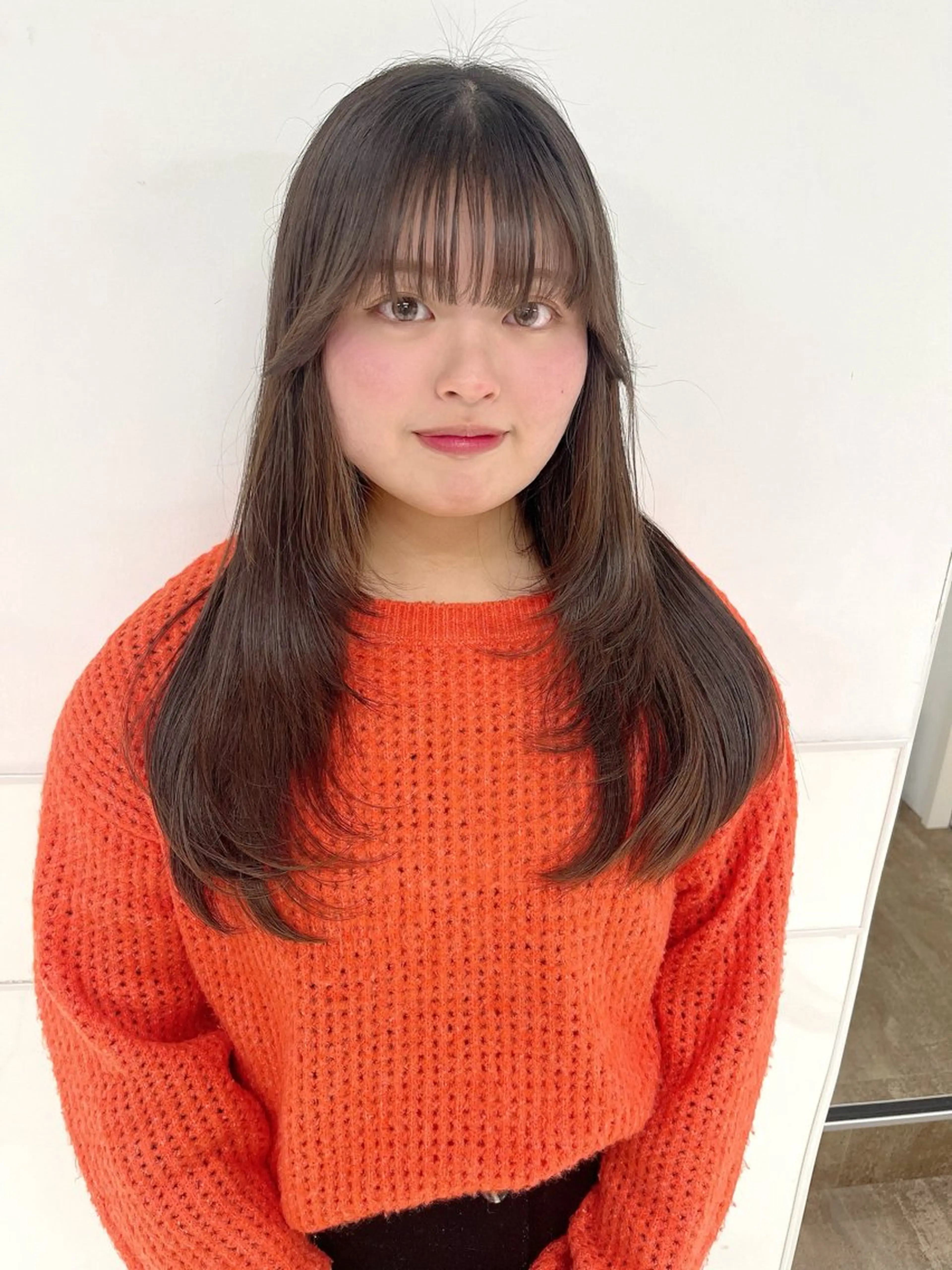 セミロング レイヤーカット りおな/髪質改善/ カラー /平尾のヘアスタイル