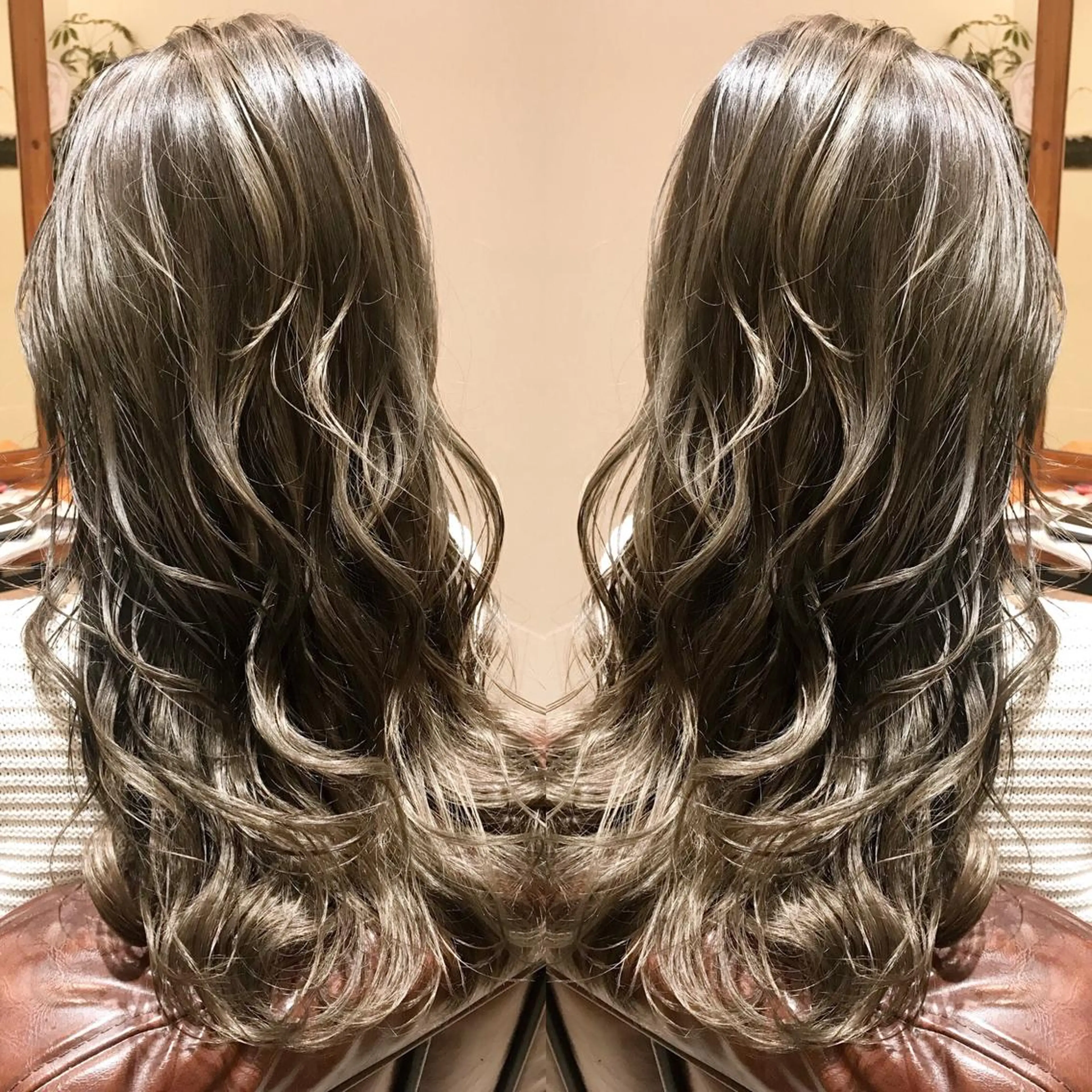 ロング カラー シールエクステ⭐️ オオミタクヤのヘアスタイル